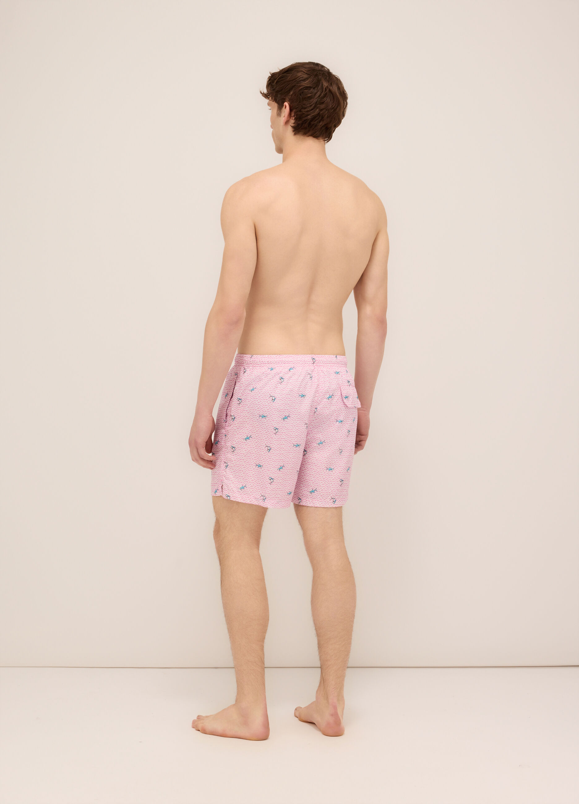Boxer mare con stampa uomo_1