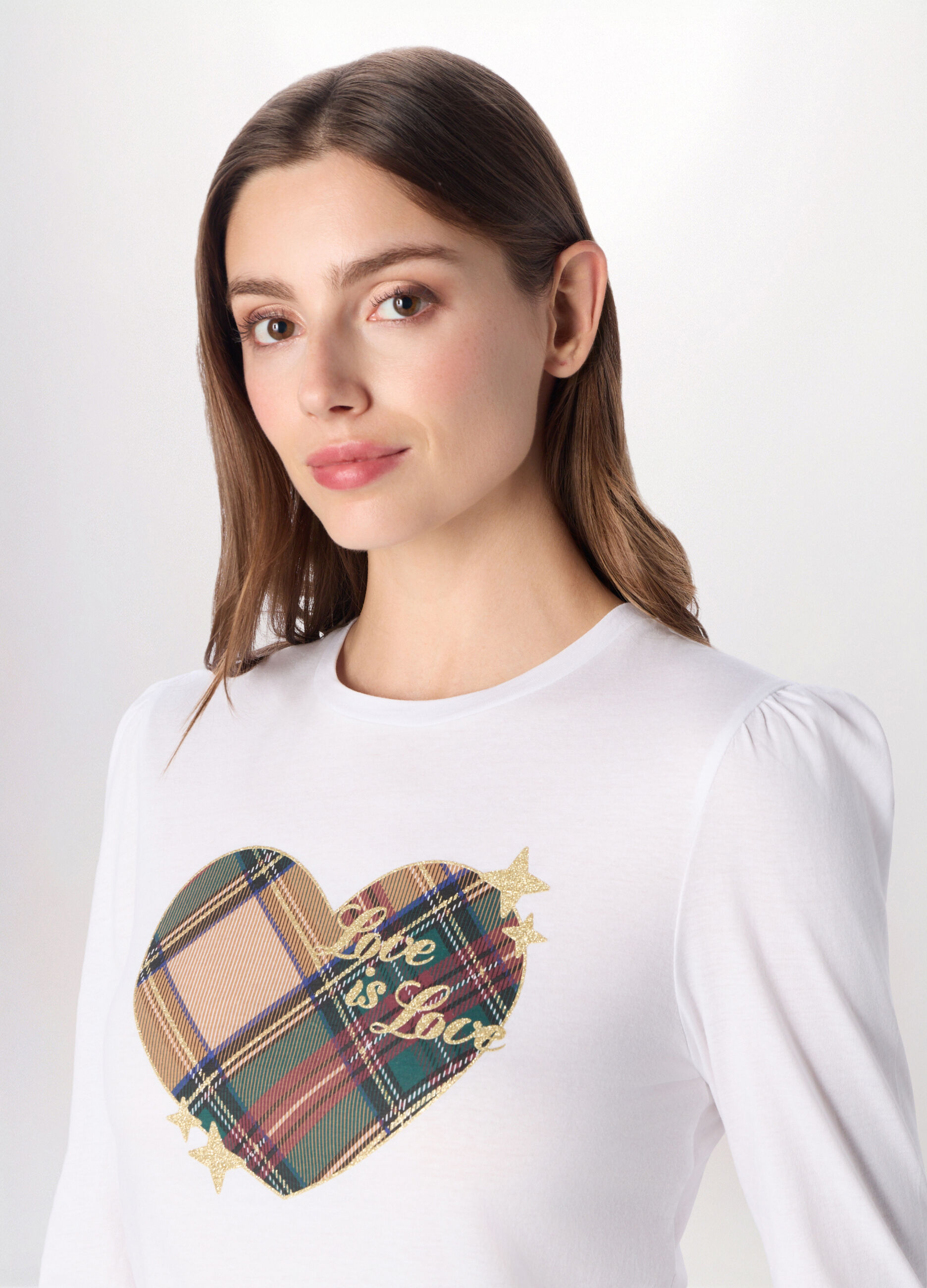 T-shirt in jersey di puro cotone donna_2