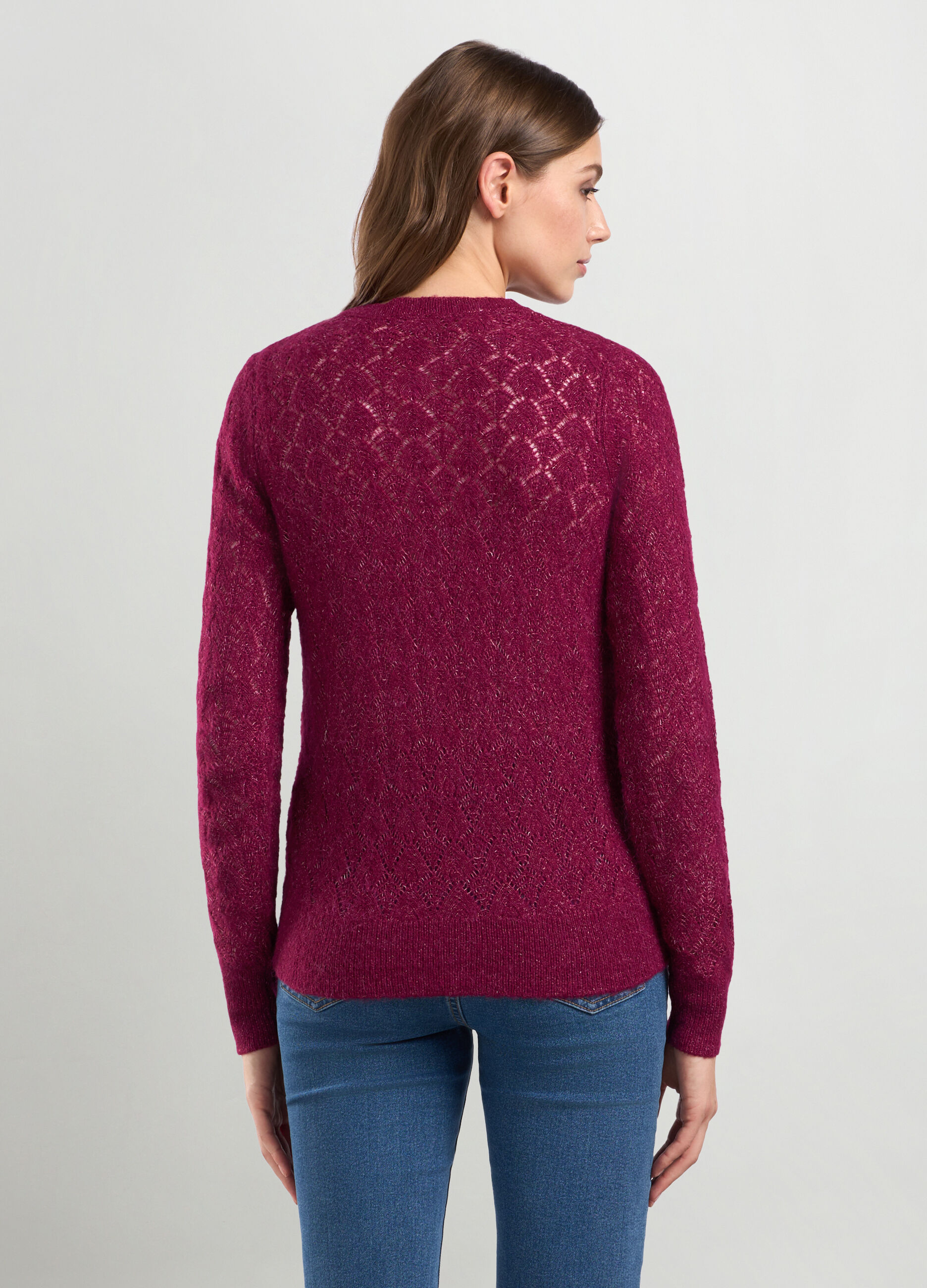 Cardigan tricot in misto lana di alpaca donna_1