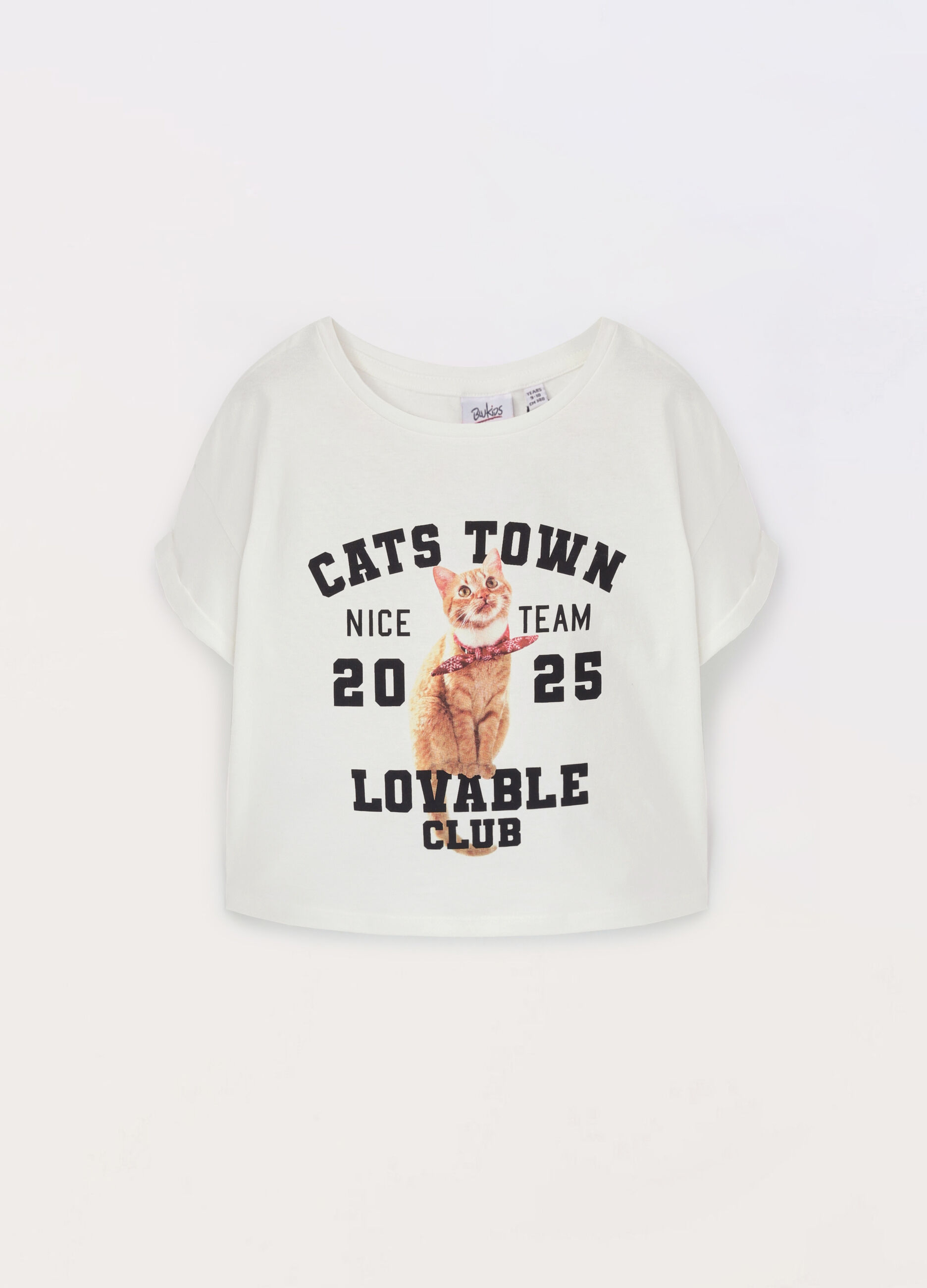 T-shirt in jersey di puro cotone ragazza_0