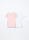Pack 2 magliette intime in jersey di cotone stretch bambina_1