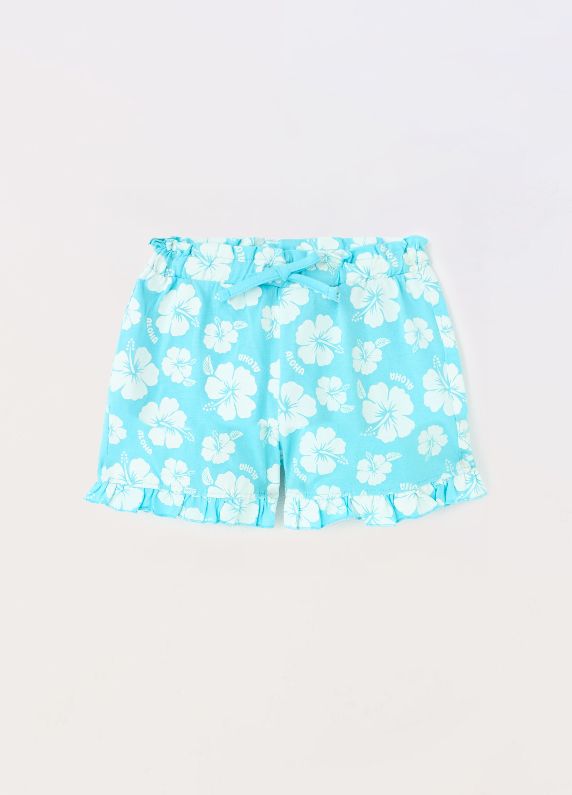 Shorts in jersey di puro cotone bambina_0