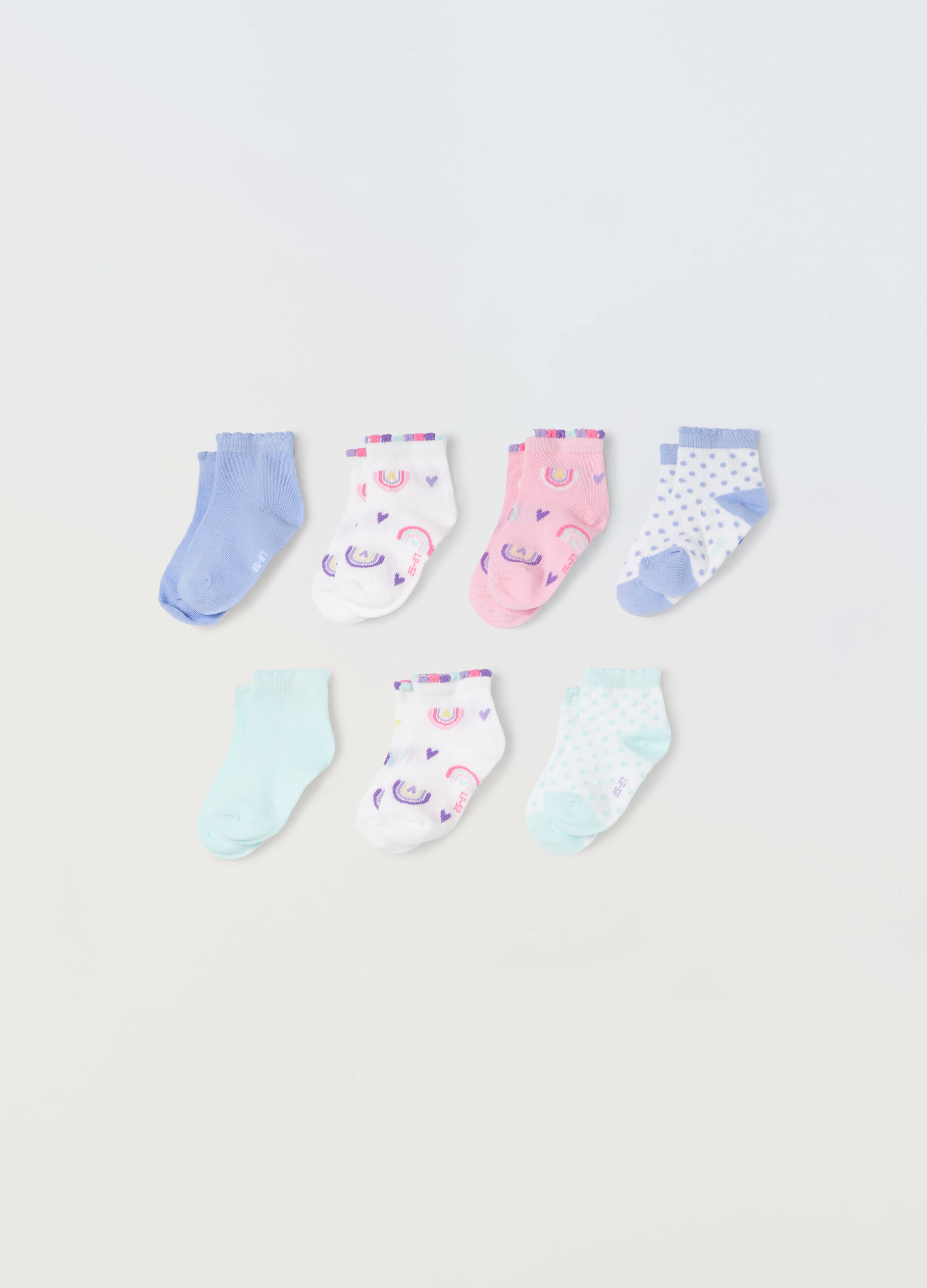 Pack 7 calze in cotone stretch bambina_0