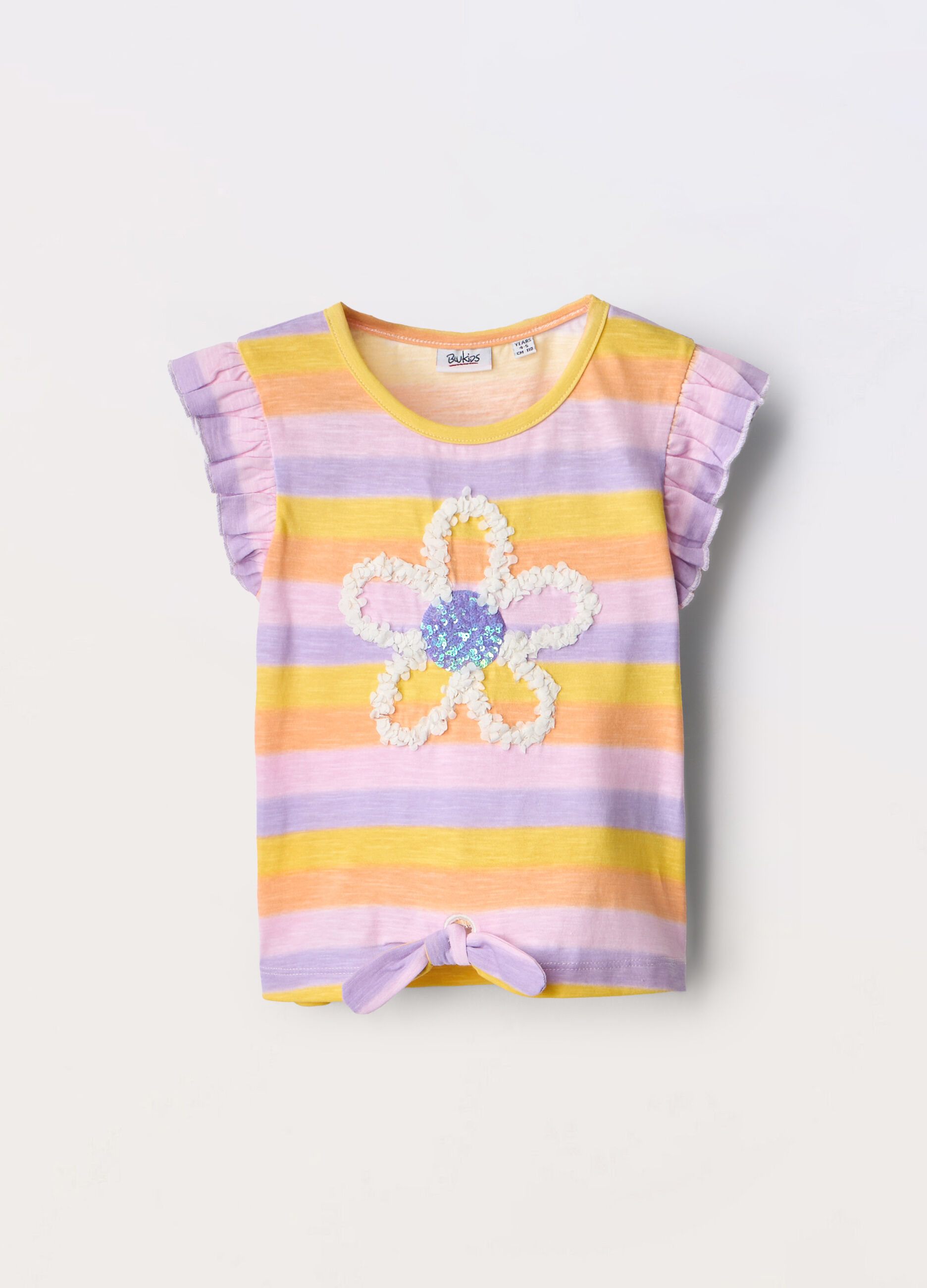 T-shirt in jersey di puro cotone bambina_0
