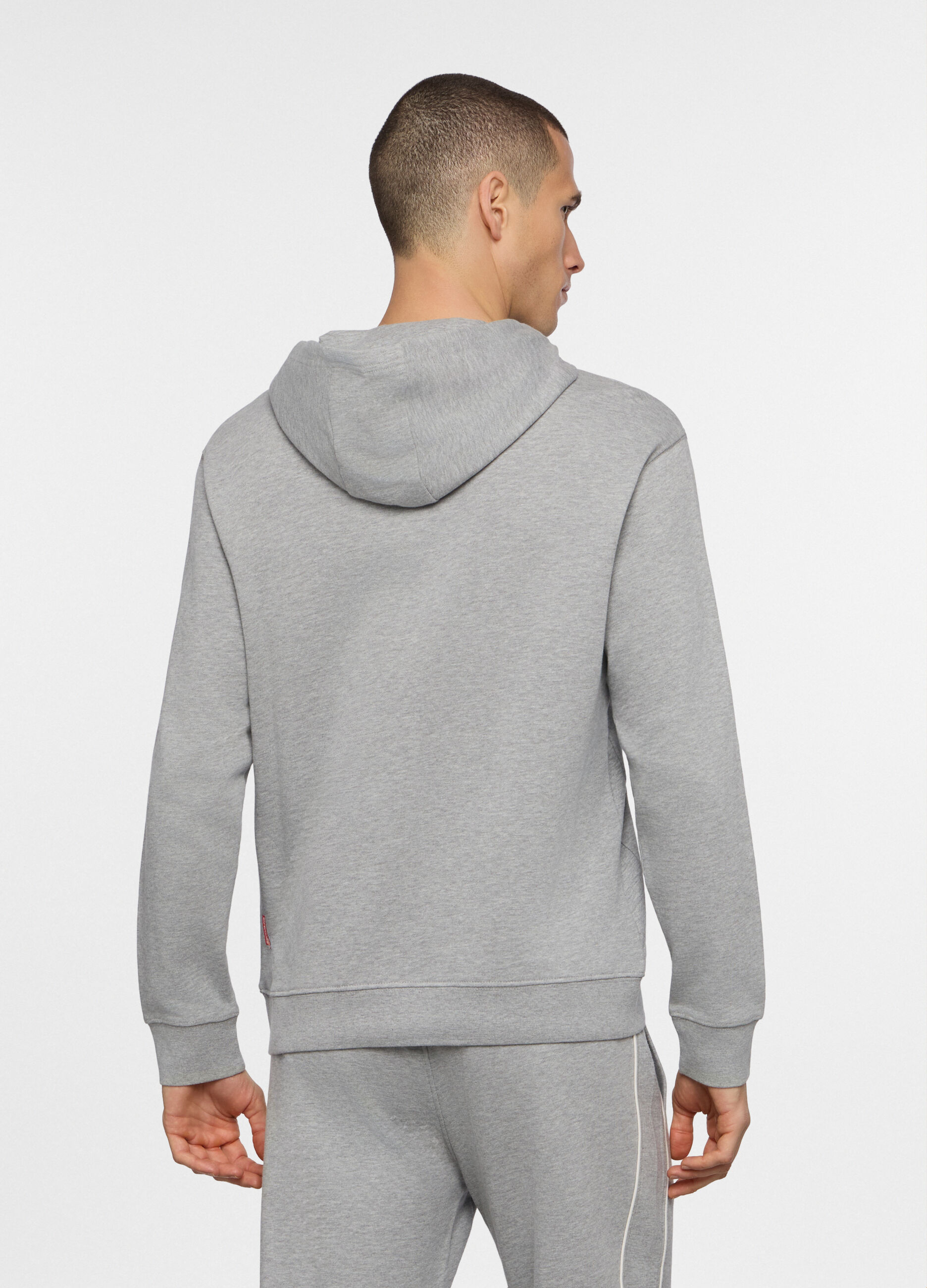 Felpa con cappuccio in misto cotone_1