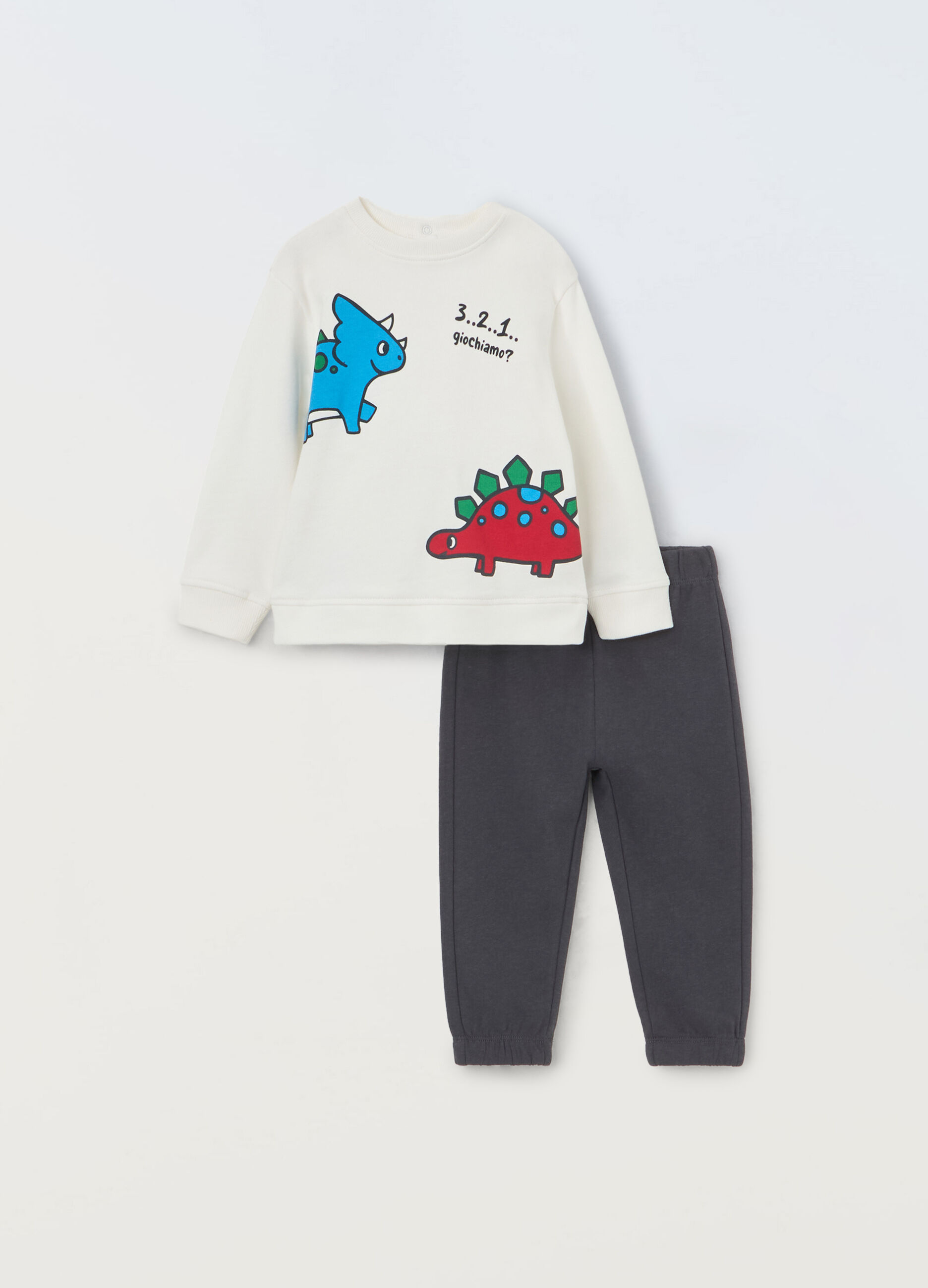 Jogging set in puro cotone neonato_0