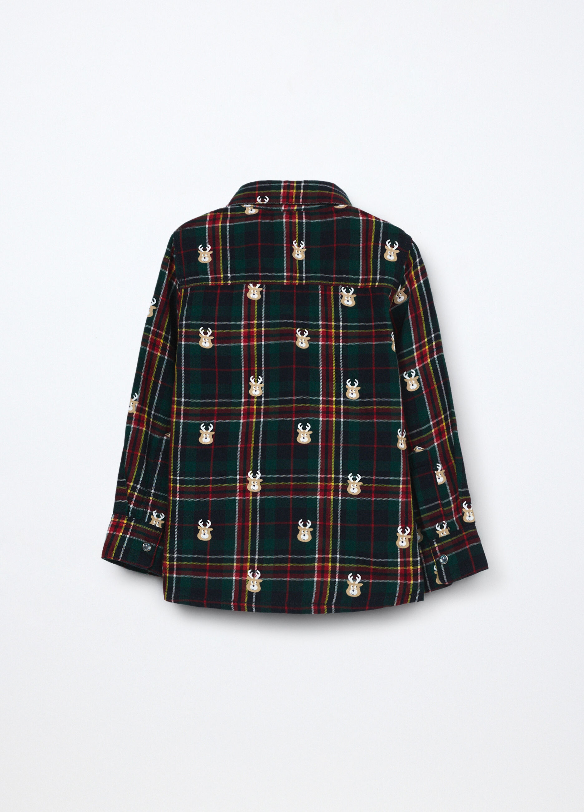 Camicia a quadri in puro cotone neonato_1