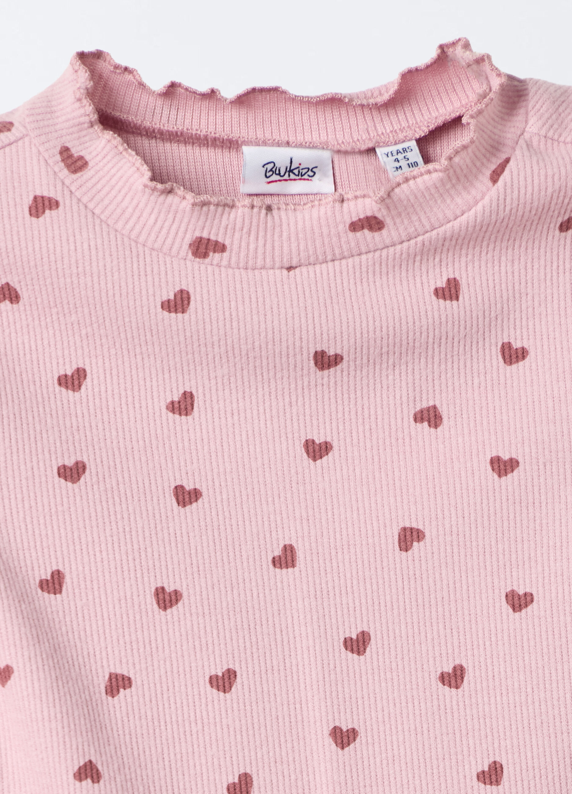 T-shirt Slim Fit in costina misto viscosa stretch bambina_2
