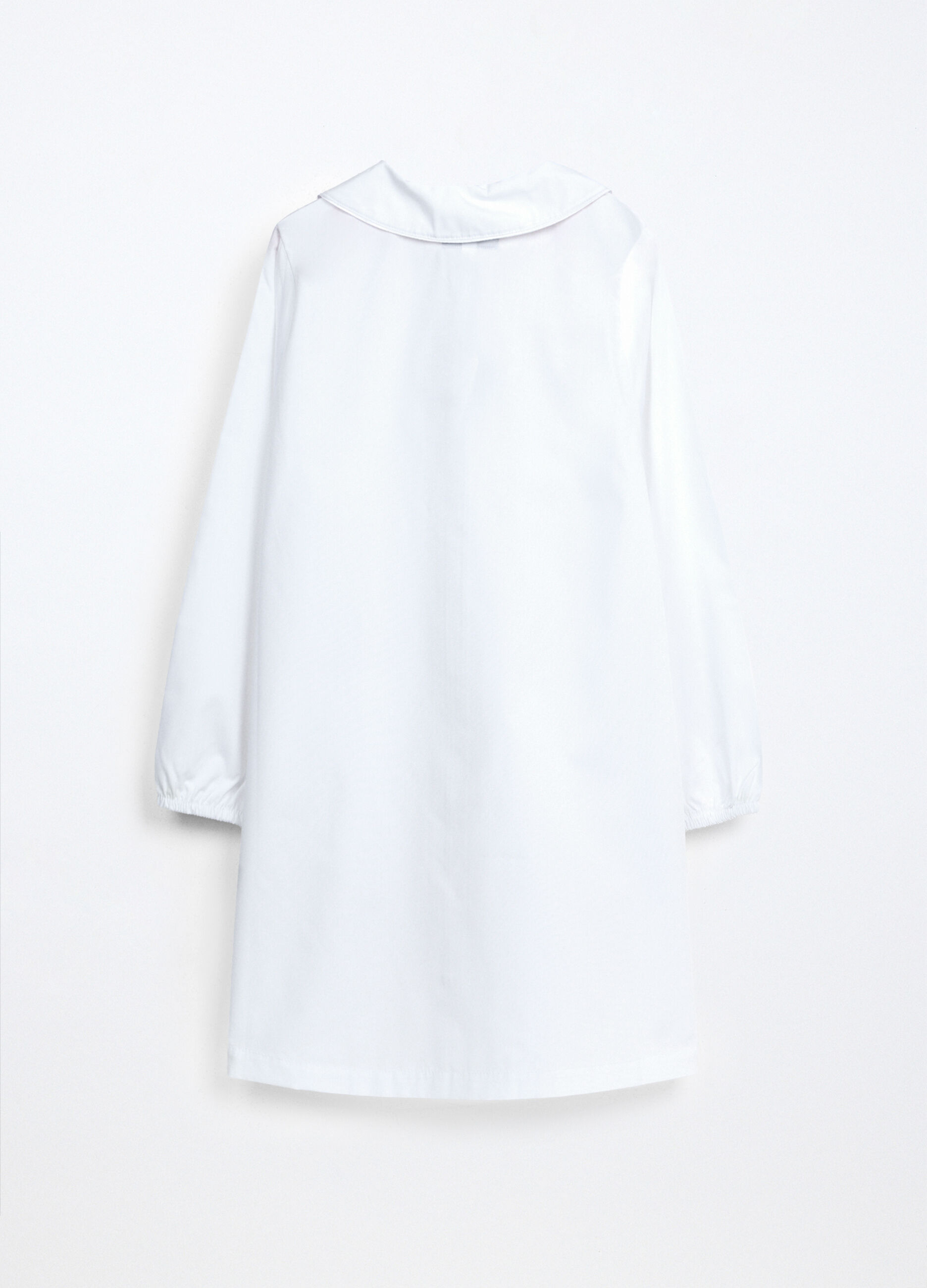 Grembiule full zip con ricamo e strass bambina_1
