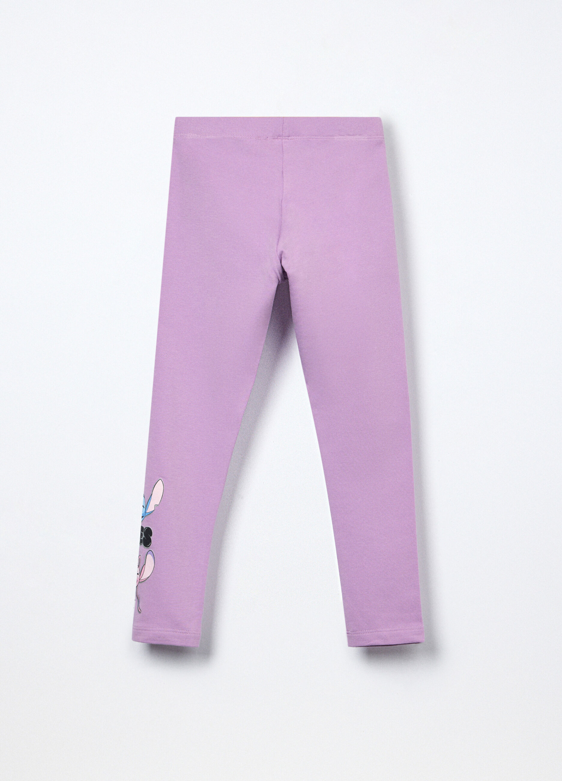 Leggings in french terry di cotone stretch bambina_1