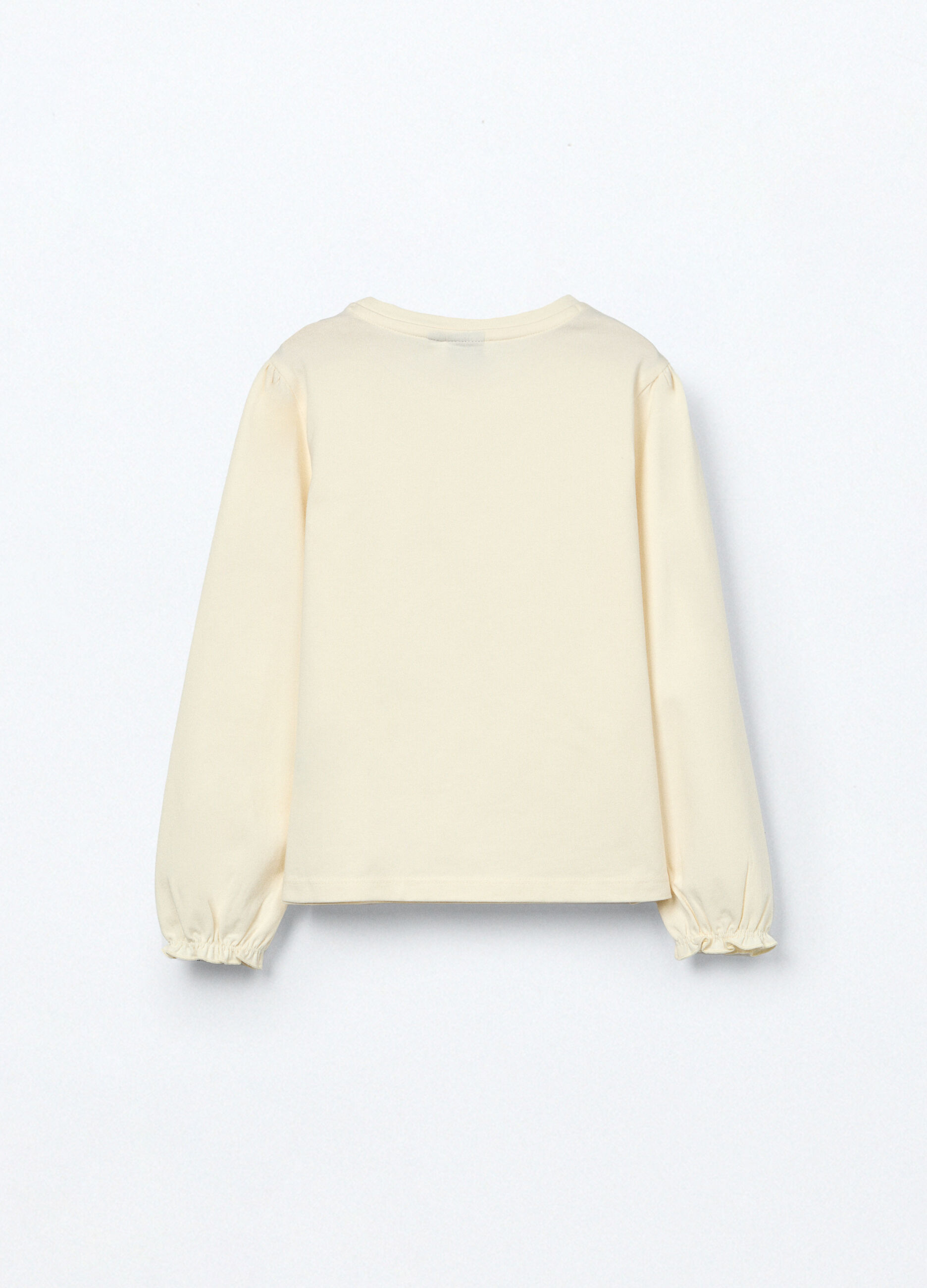 T-shirt in jersey di cotone stretch bambina_1