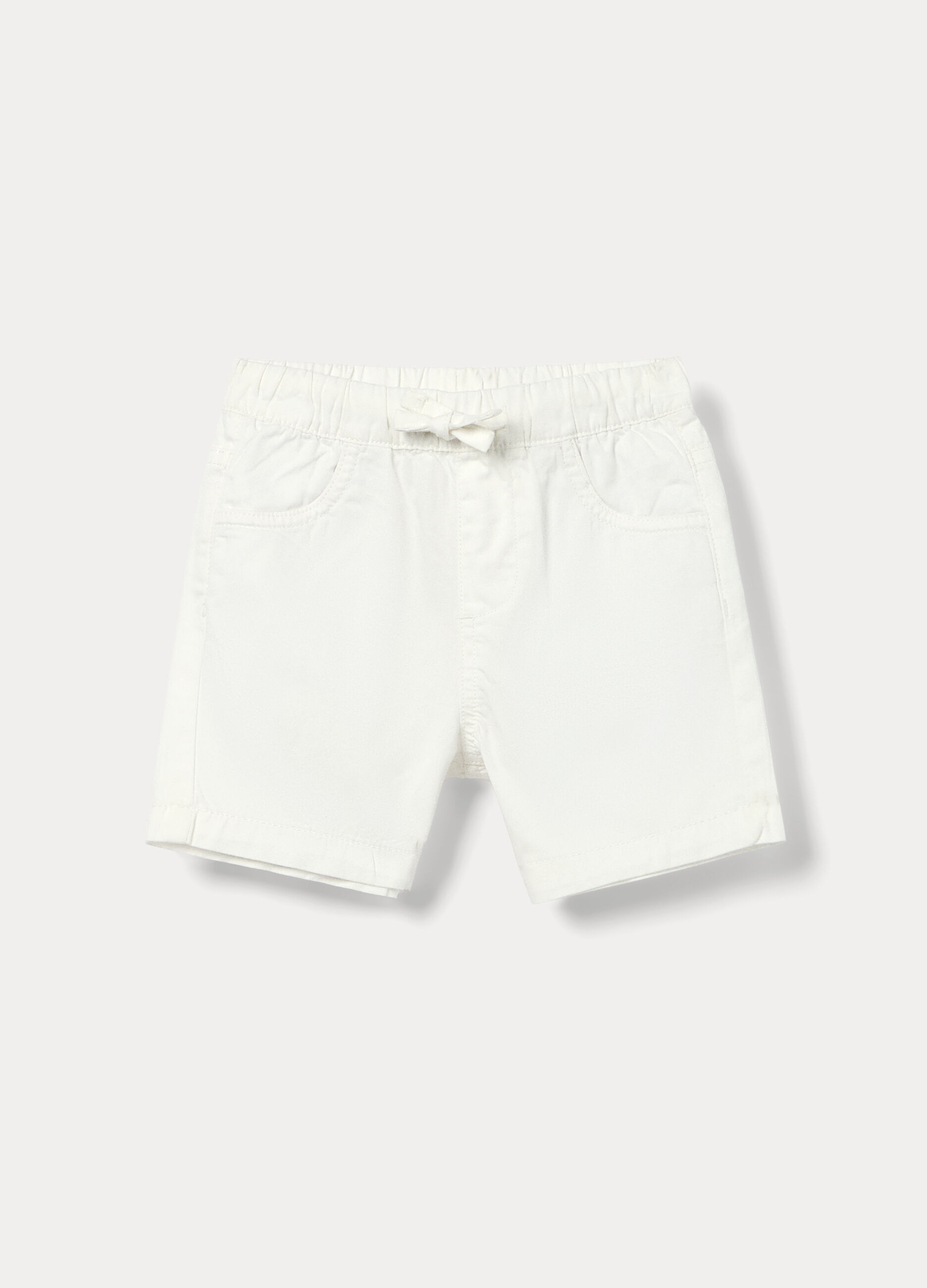 Shorts in twill di puro cotone bimbo_0