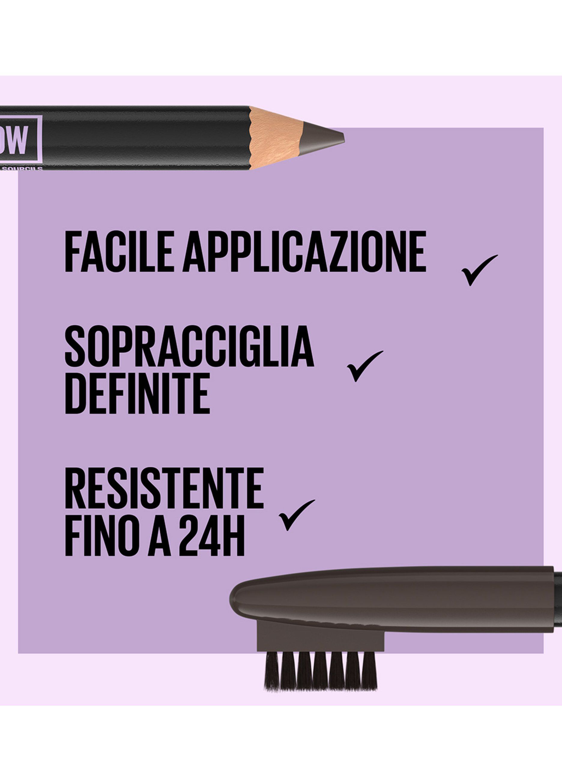 Maybelline New York Express Brows 2-in-1, Matita Ombretto per sopracciglia naturalmente definite, Deep Brown (05)._3