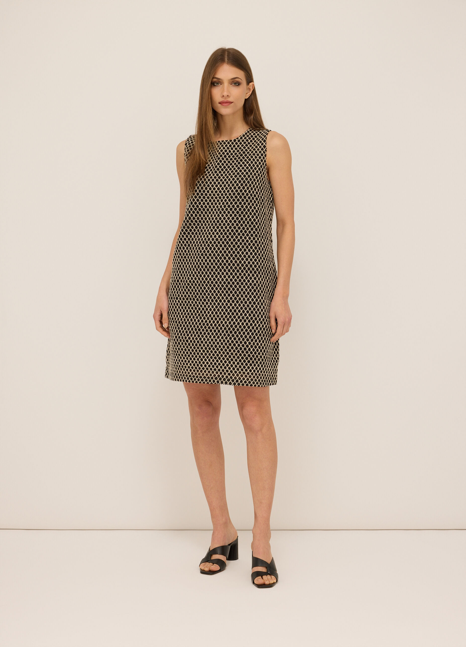 Abito corto in pizzo donna