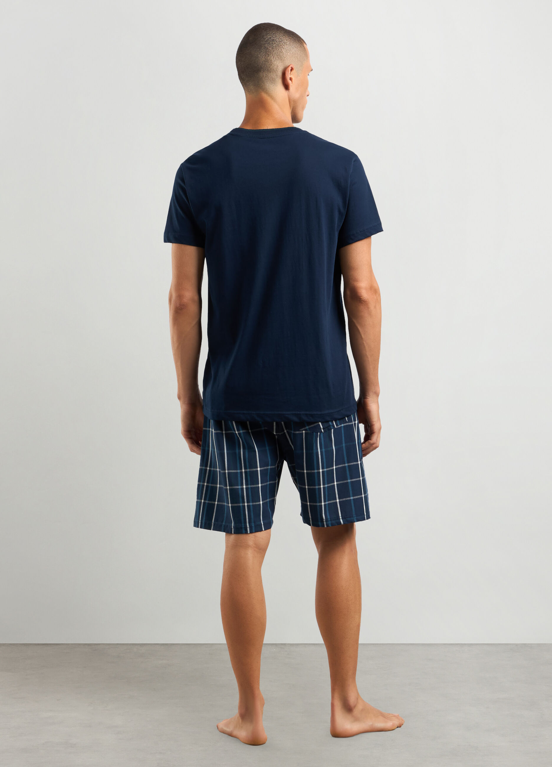 Set pigiama corto in puro cotone uomo_1