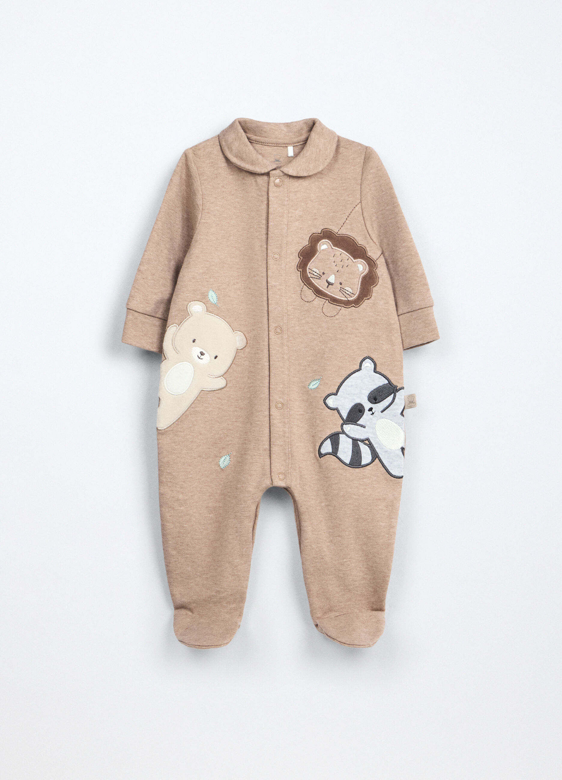 Tutina in interlock di puro cotone neonato_0