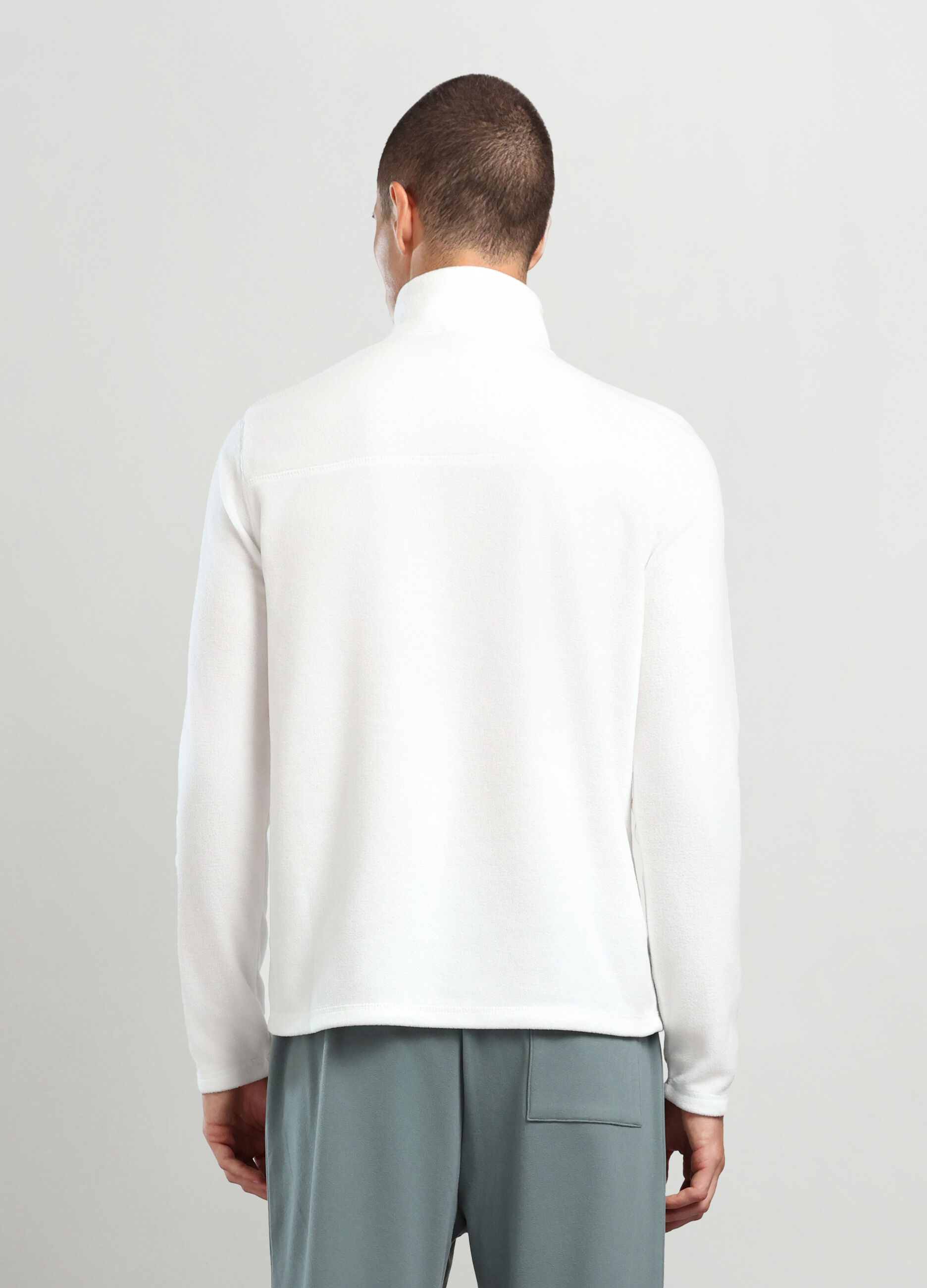 Felpa a collo alto con mezza zip uomo_1