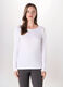 T-shirt in costina di puro cotone donna_0