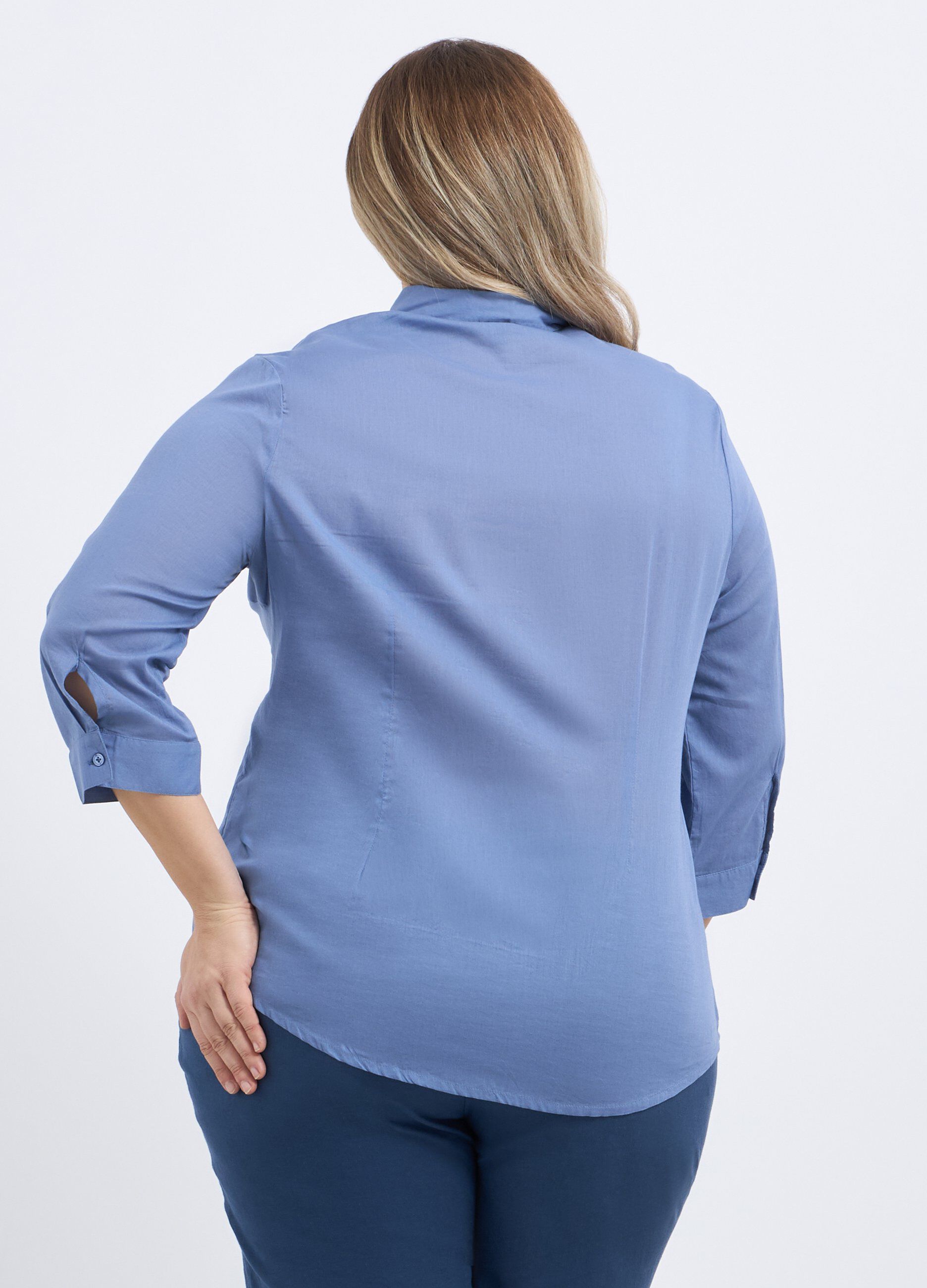 Camicia in puro cotone donna curvy_1