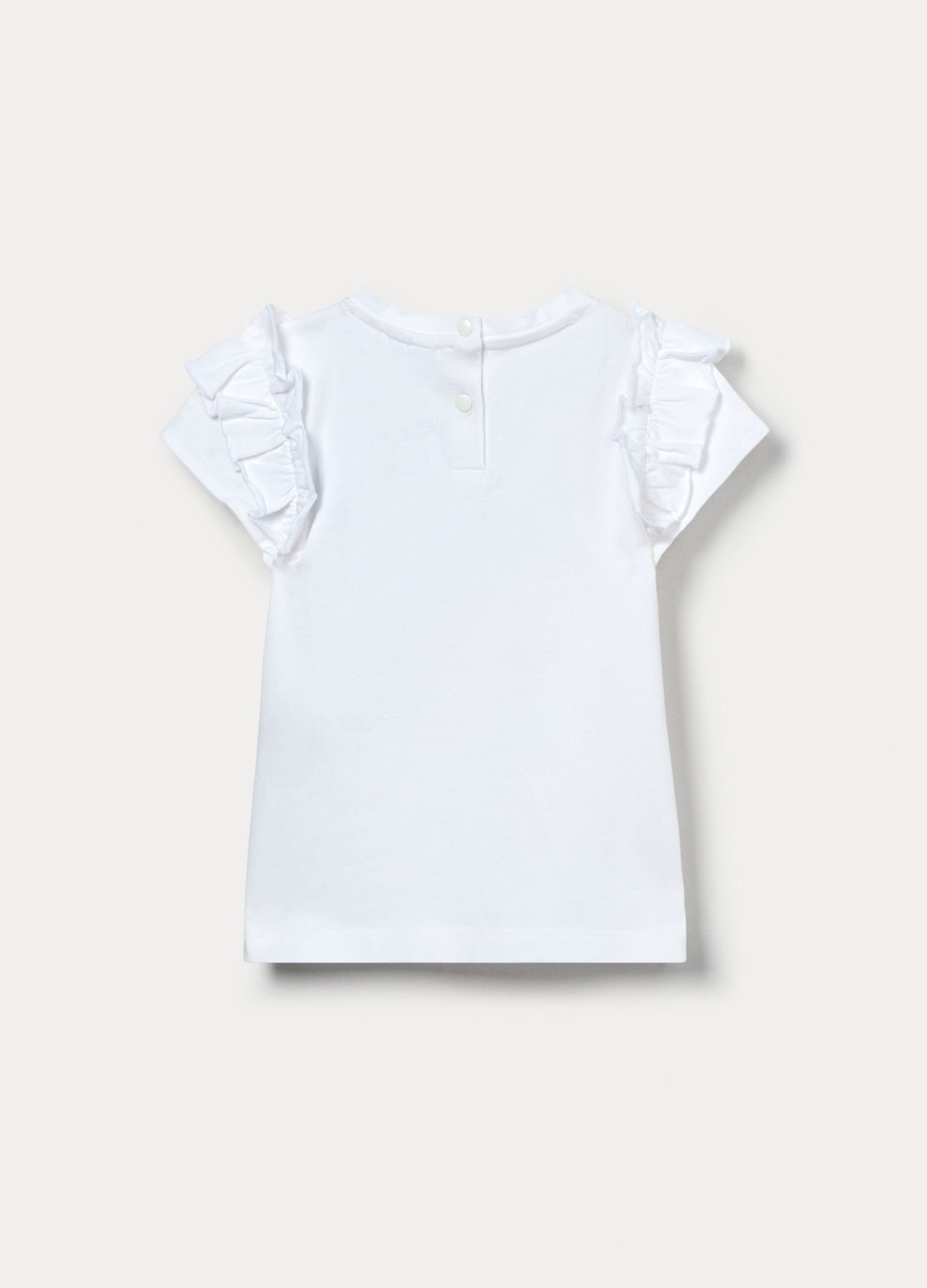 T-shirt in jersey di cotone stretch bimba_1