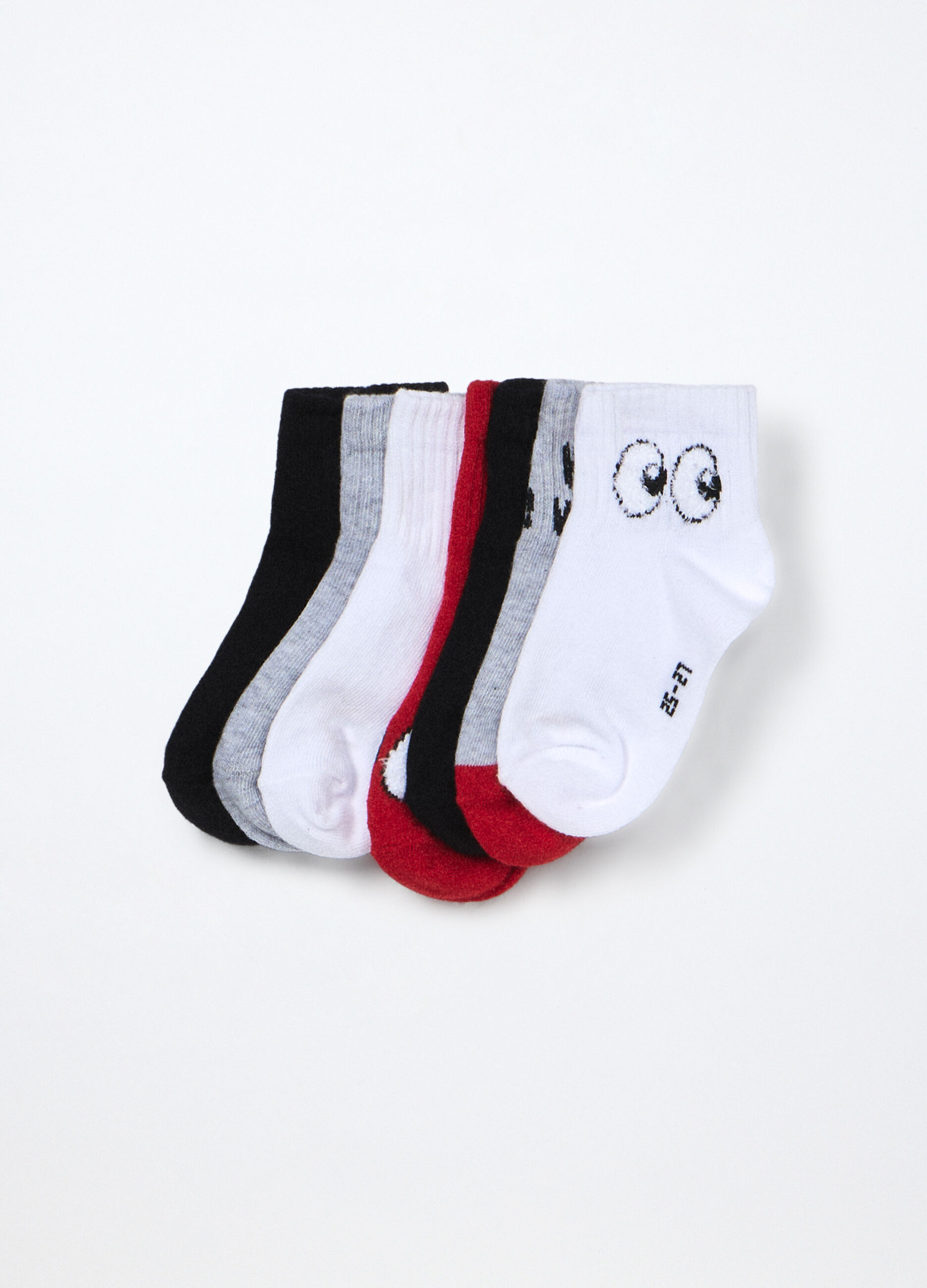 Pack 7 calze corte misto cotone bambina_0