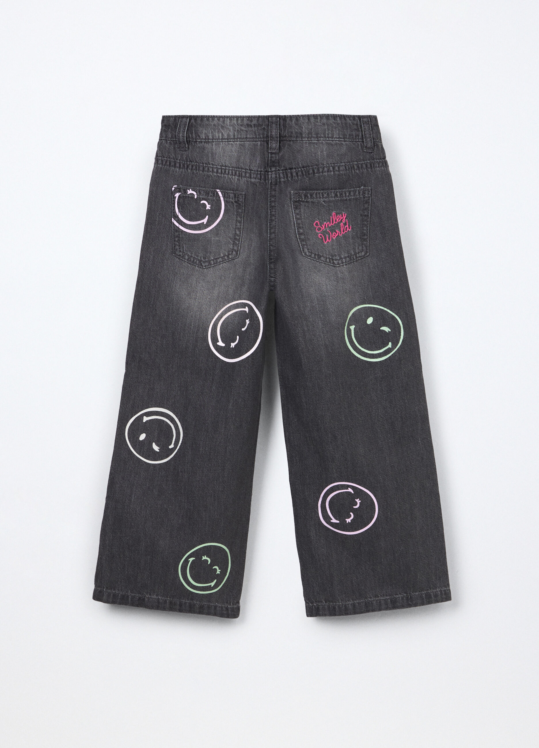 Pantaloni in denim di puro cotone bambina