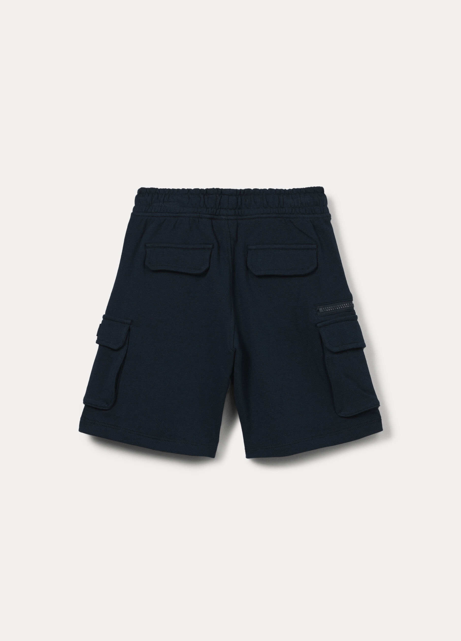 Shorts cargo in french terry di puro cotone bambino_1