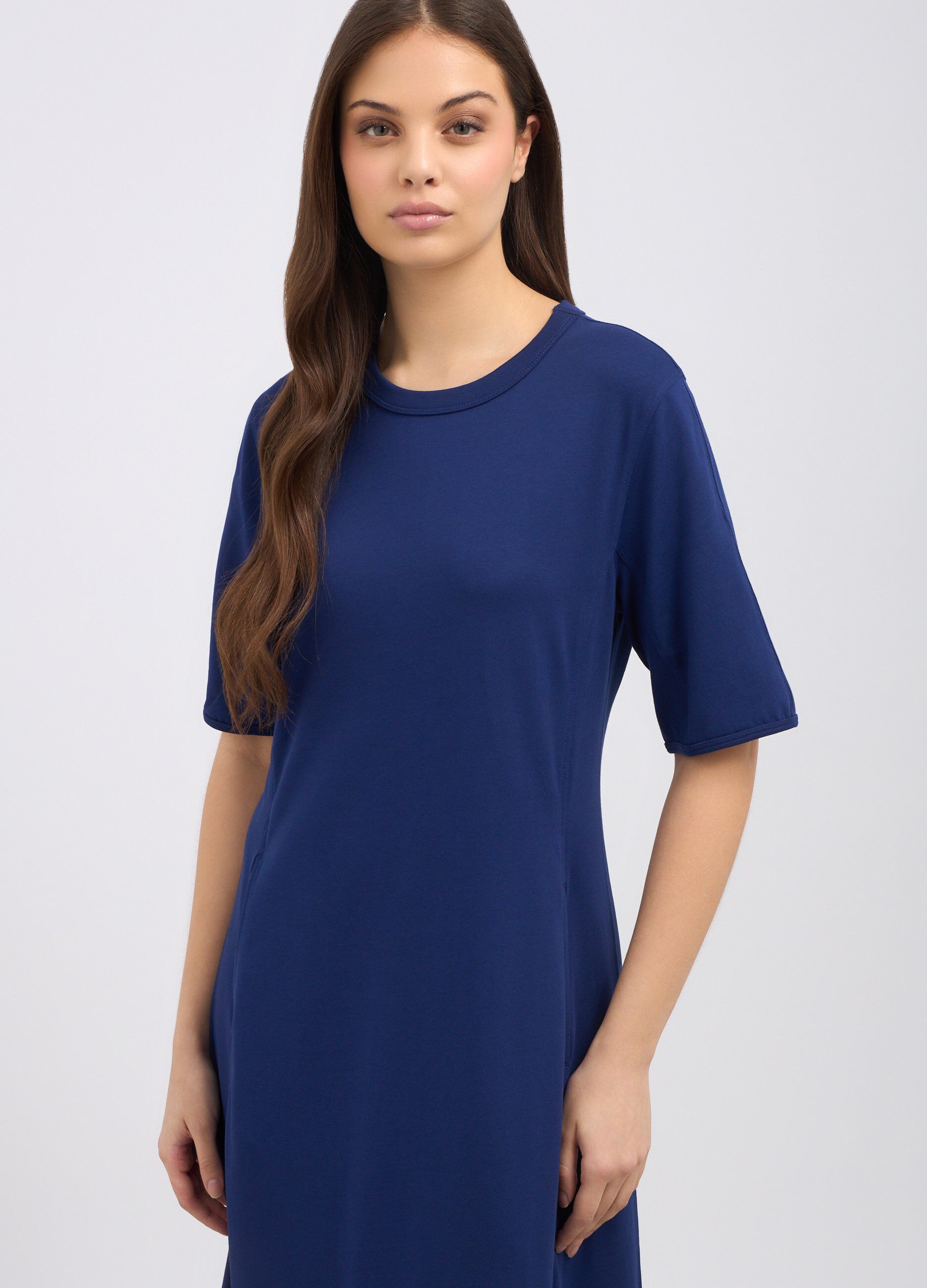 Abito lungo in cotone stretch donna_2