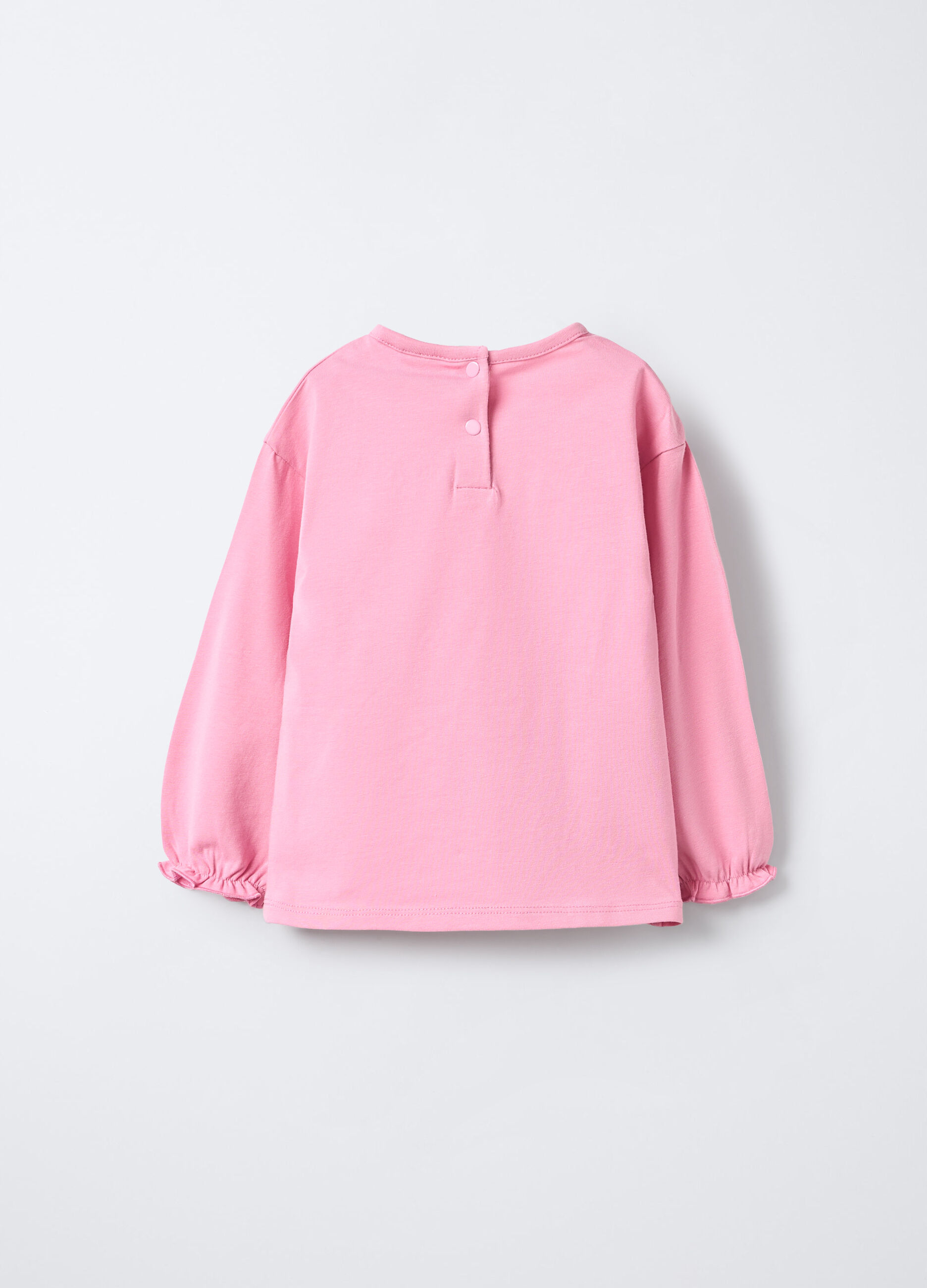 T-shirt in jersey di cotone stretch bimba_1