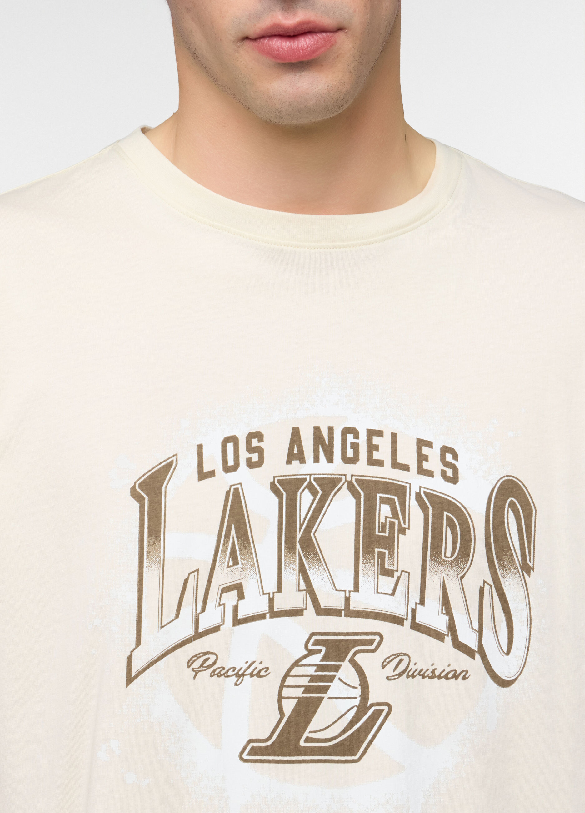 T-shirt girocollo Los Angeles Lakers di cotone uomo_2