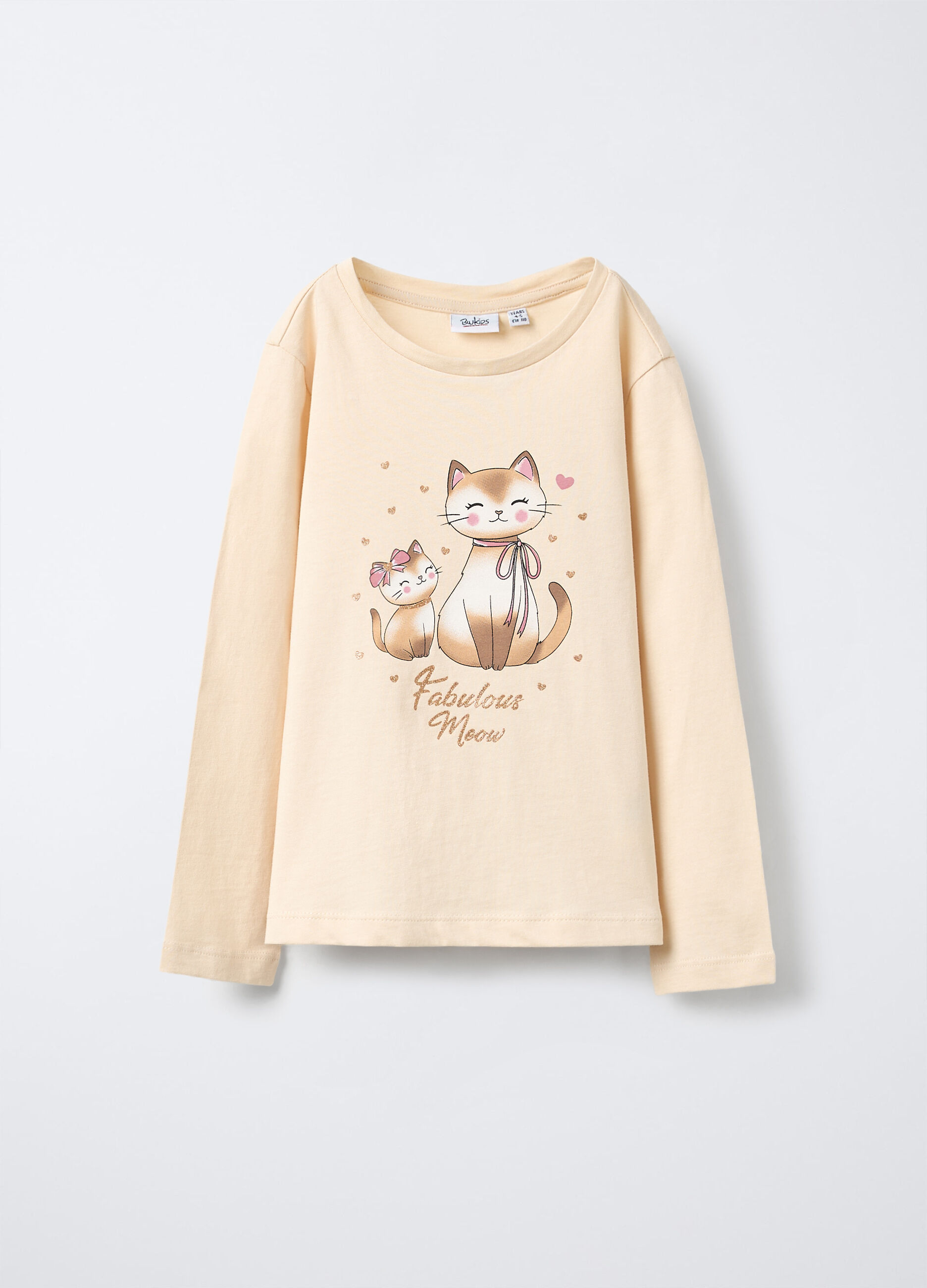 T-shirt in jersey di puro cotone bambina_0