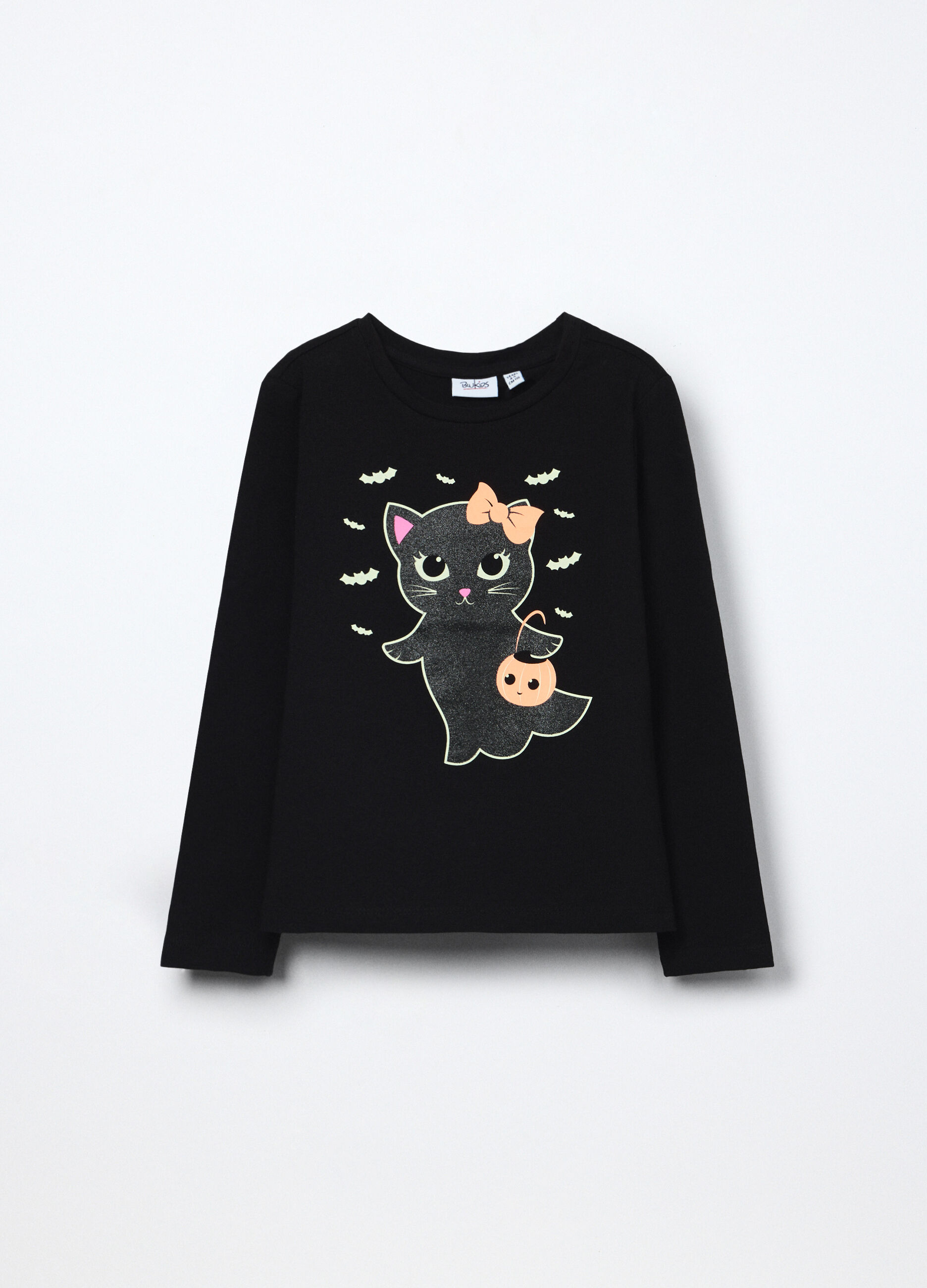 T-shirt in jersey di cotone stretch bambina_0