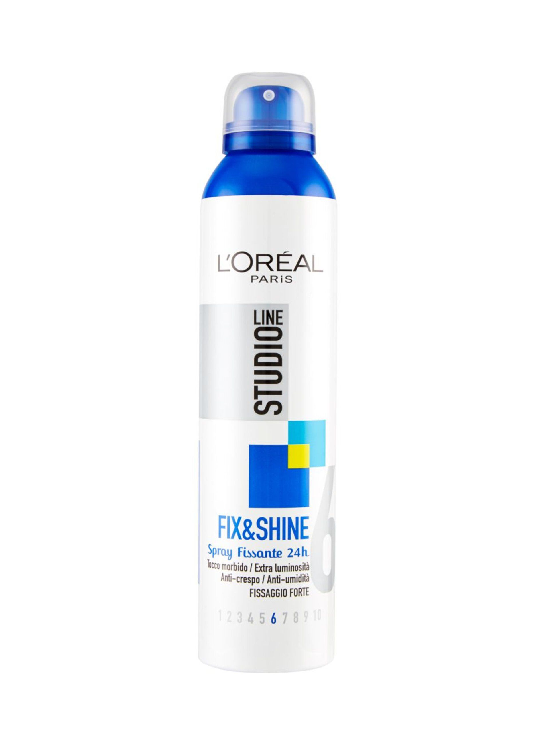L'Oréal Paris Spray per Capelli Studio Fix&Shine, Fissaggio Forte, 250ml._0