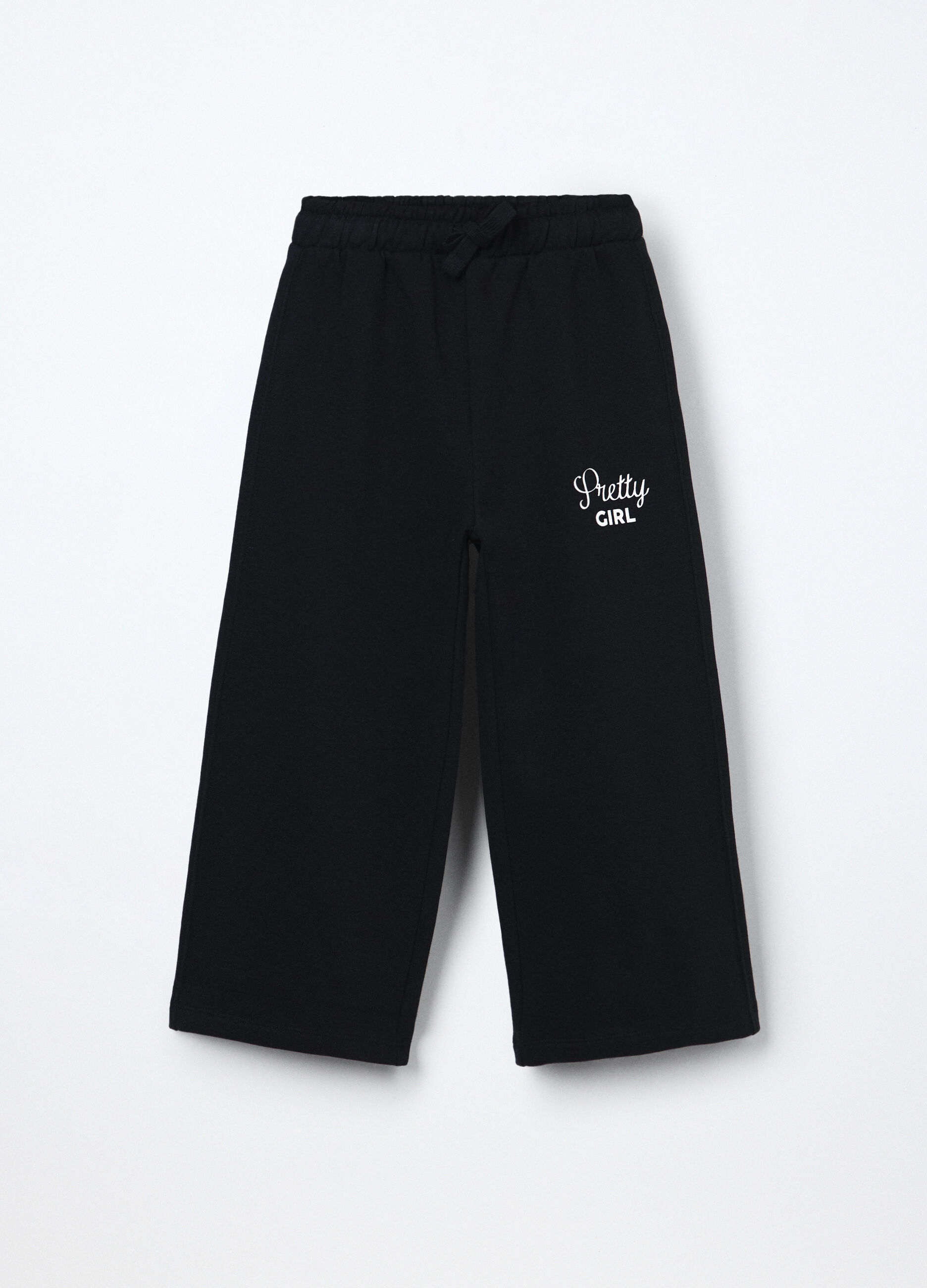 Jogger in misto cotone fleece bambina_0