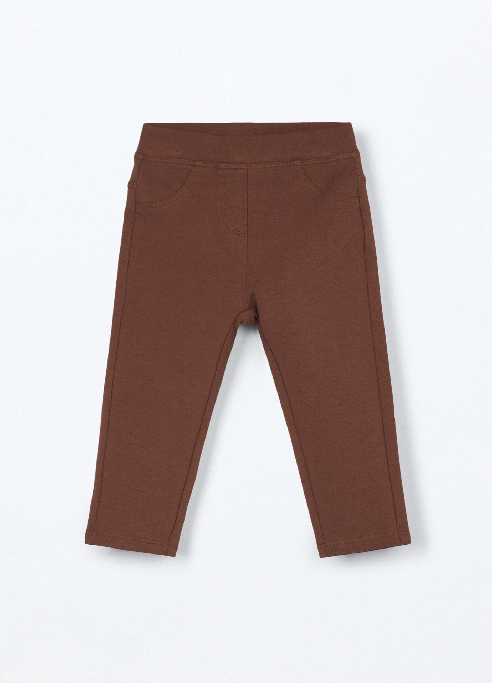 Treggings in cotone fleece stretch neonata_0