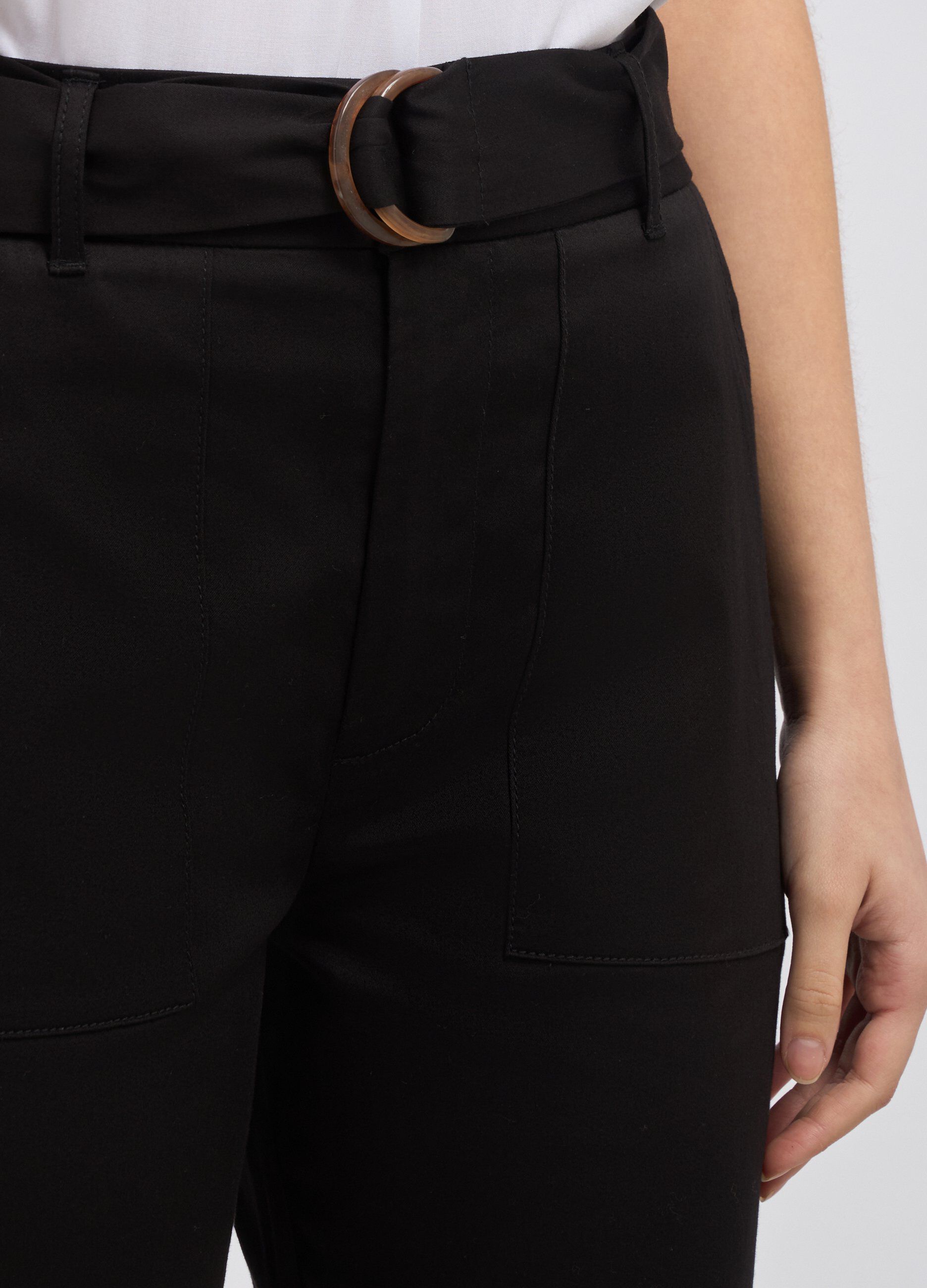 Pantalone a sigaretta con cintura donna_2
