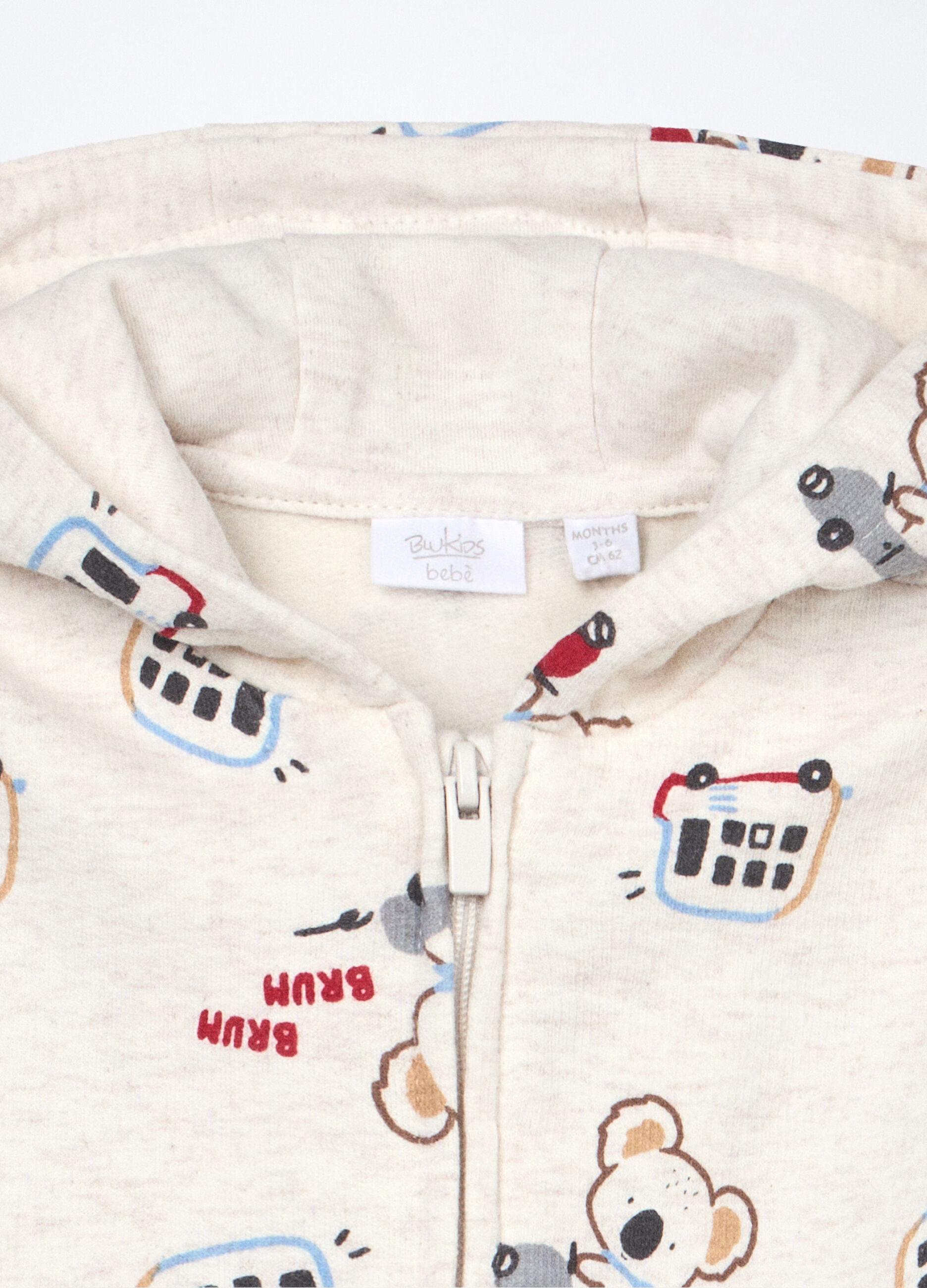 Jogging set in puro cotone fleece neonata_2