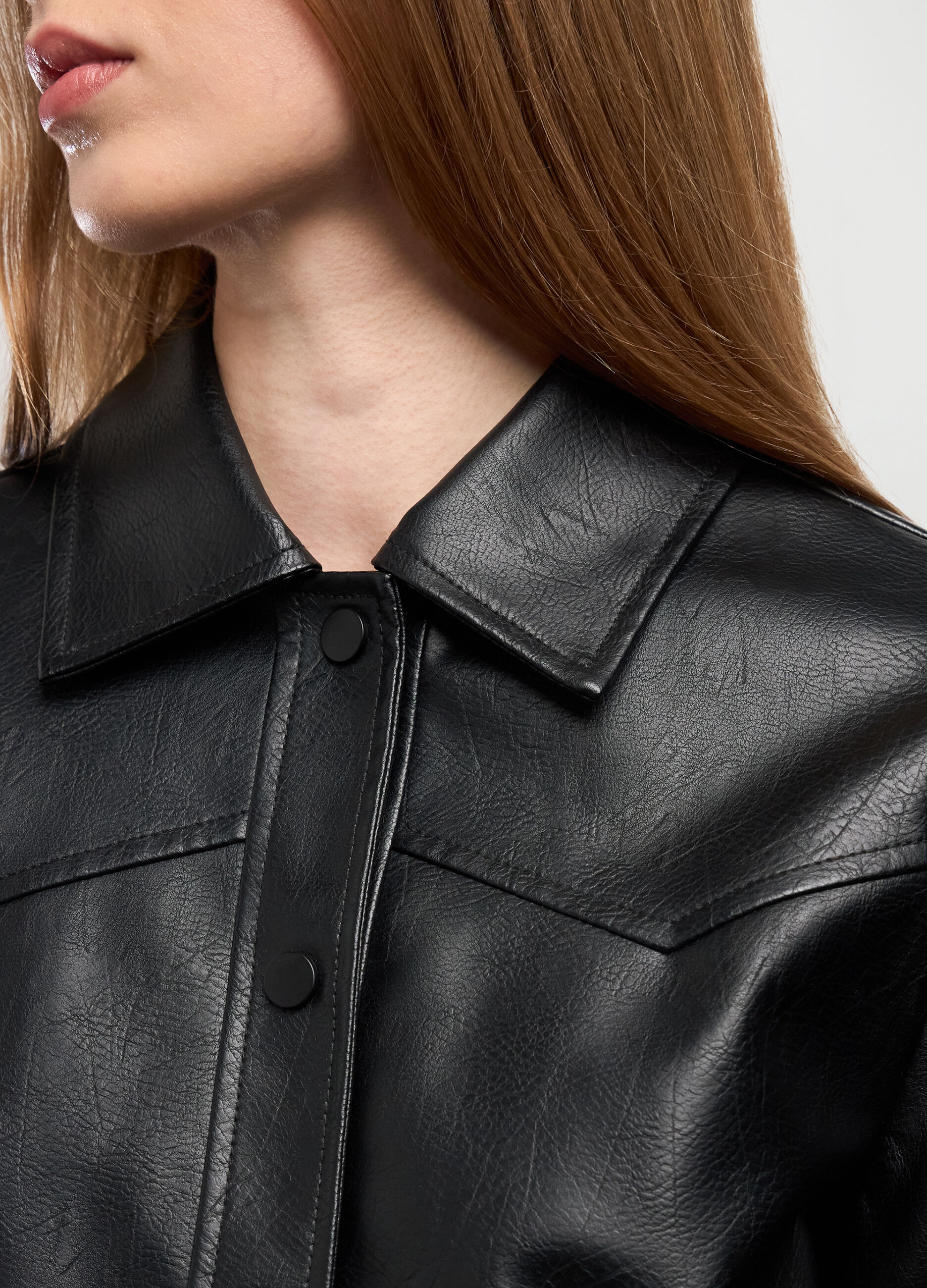 Giacca in eco pelle donna_2