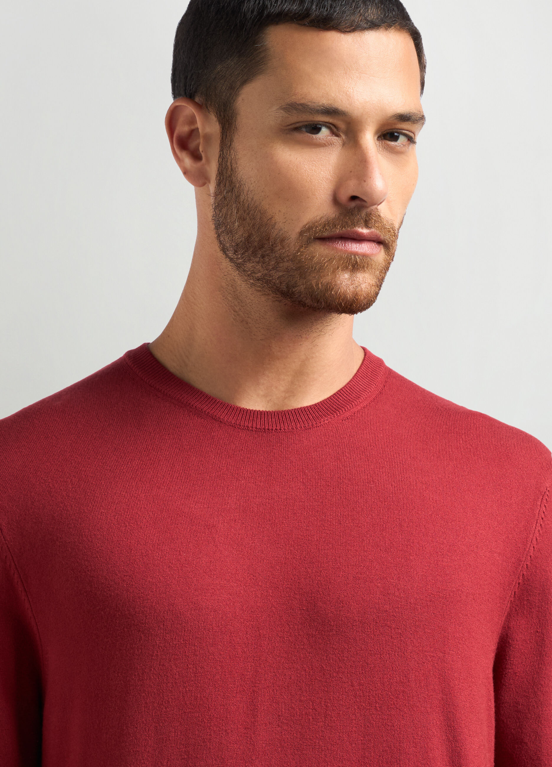 Maglione girocollo maglia rasata uomo_2