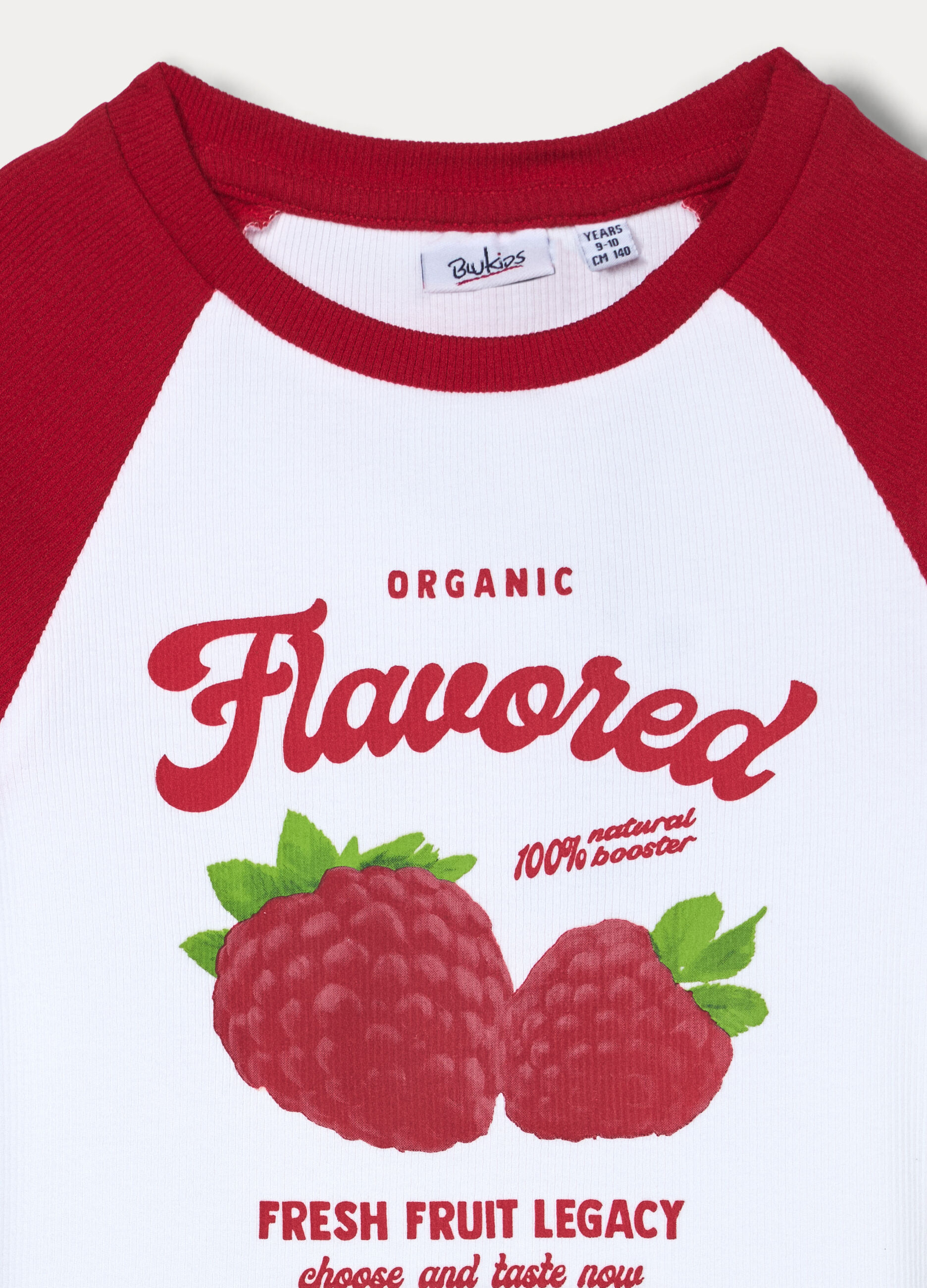 T-shirt in costina di cotone stretch ragazza_2