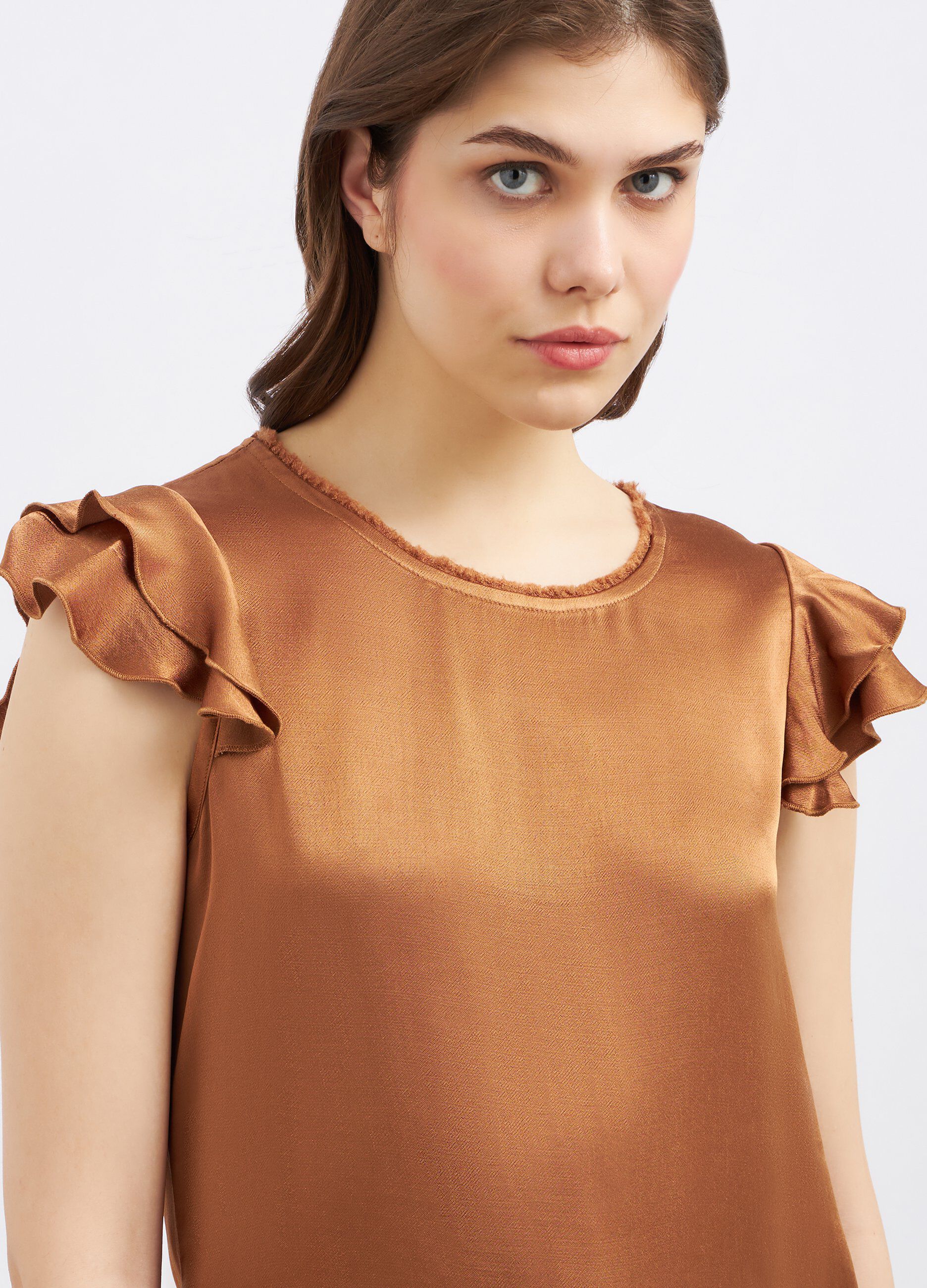 Blusa con rouches donna_2
