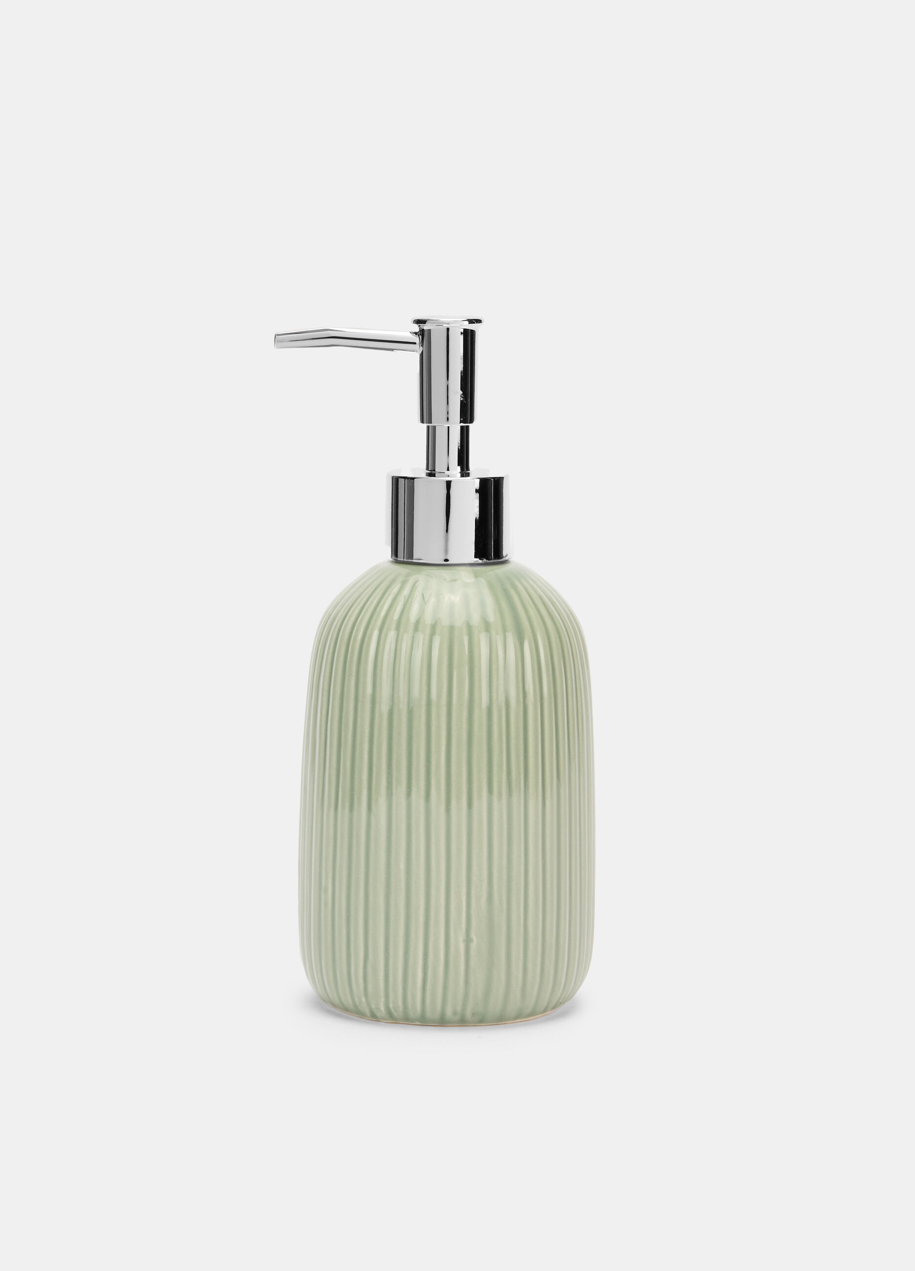 Dispenser sapone in ceramica scanalata_0