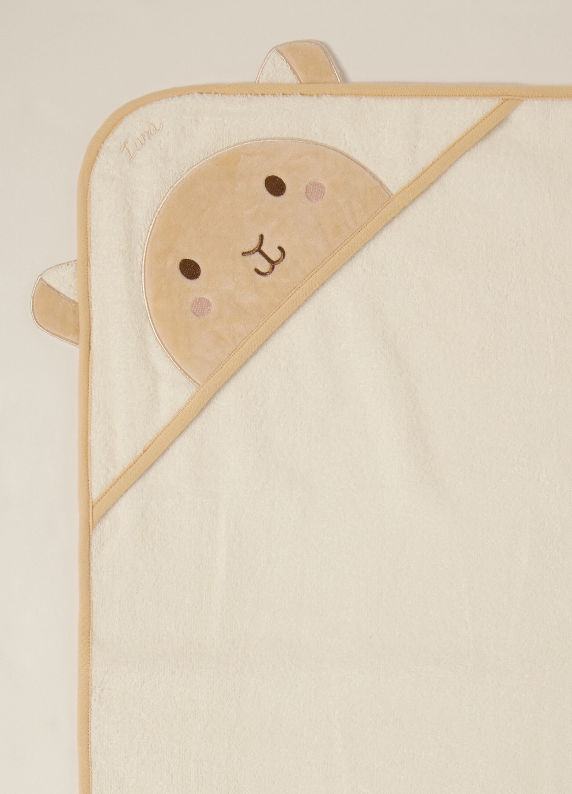 Asciugamano con angolo in spugna di puro cotone IANA_2