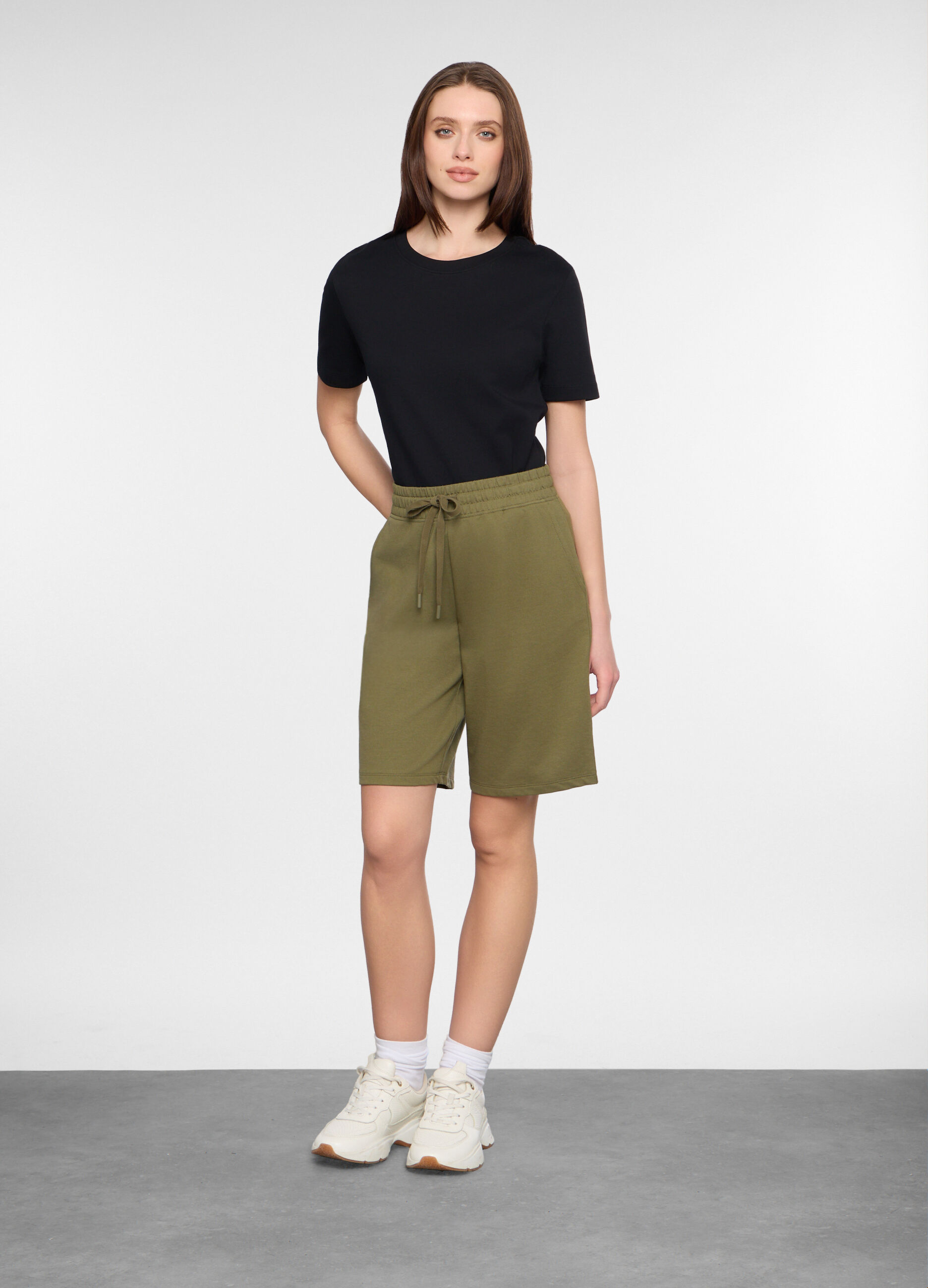 Bermuda regular fit in french terry donna_0