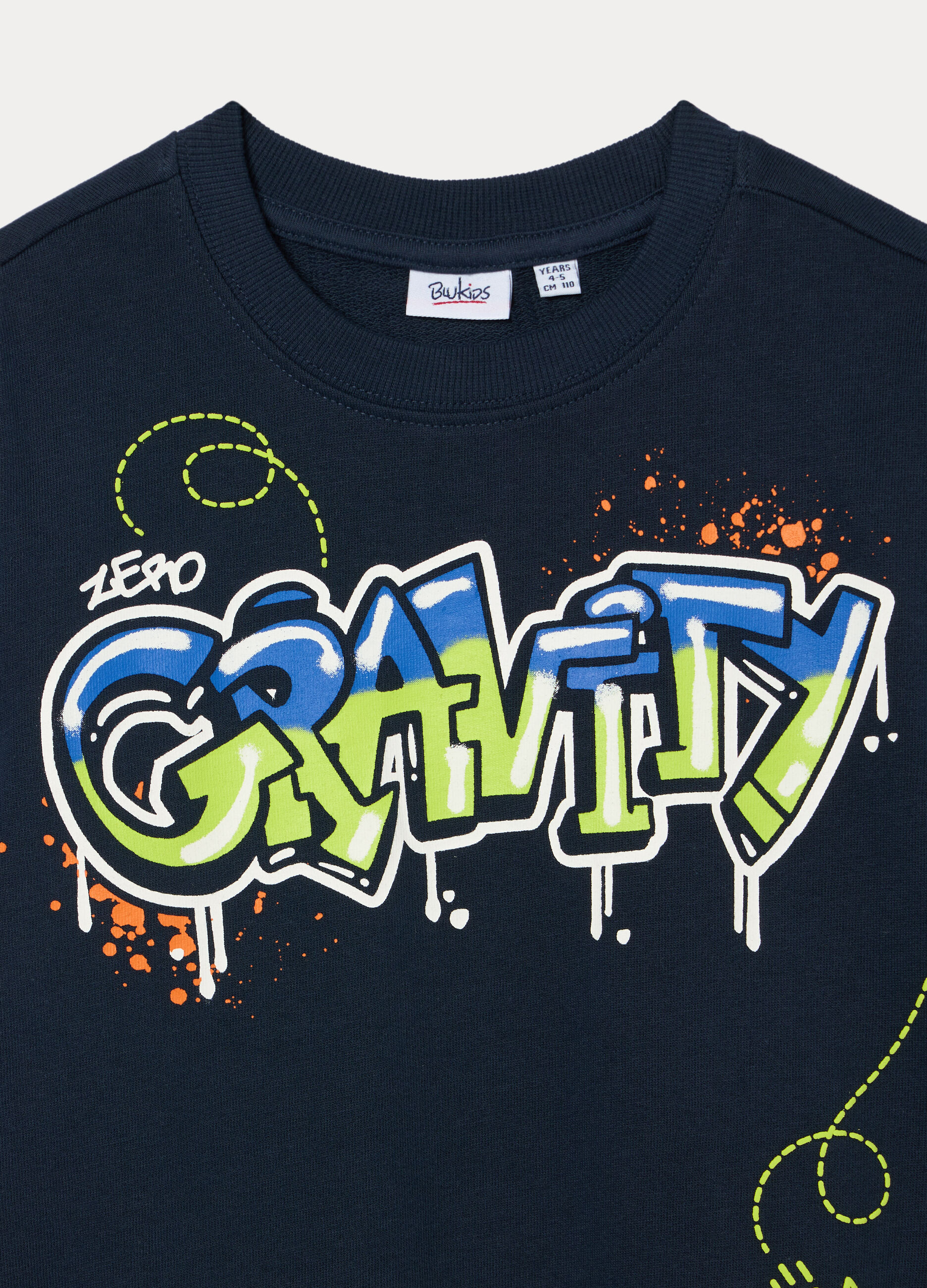 Felpa girocollo in french terry di puro cotone bambino_2