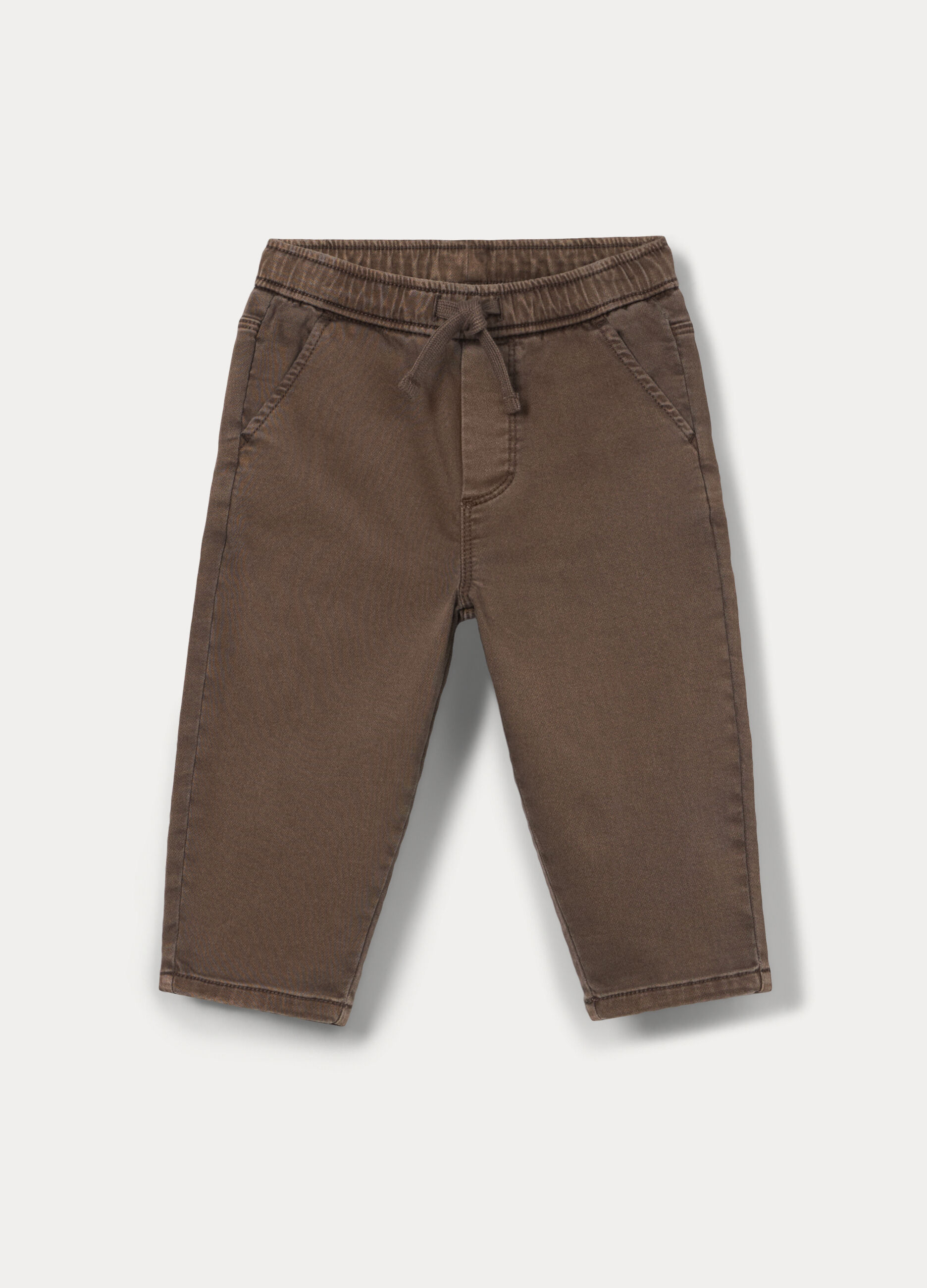 Jogger in denim misto cotone bimbo_0