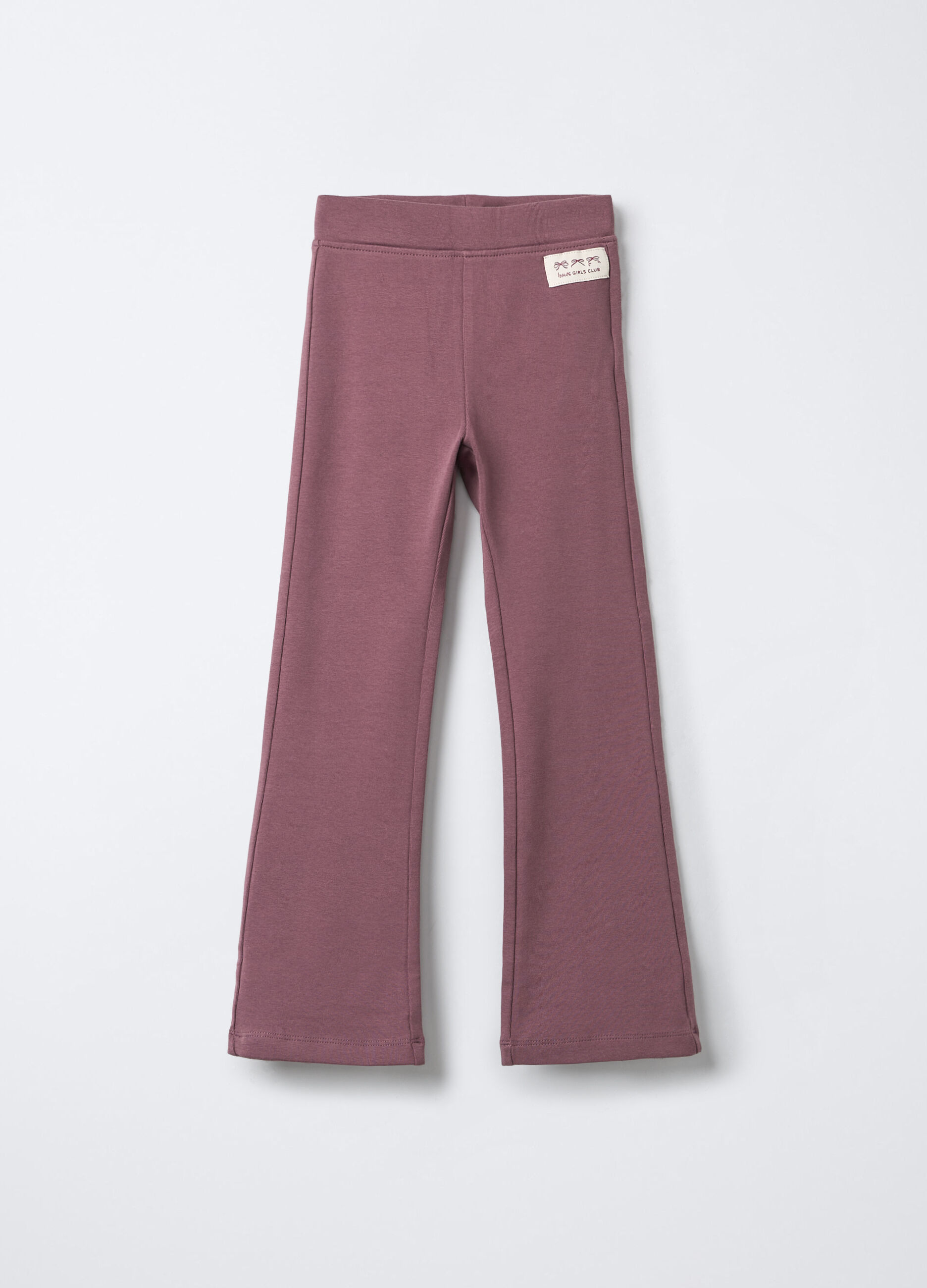 Leggings in costina di cotone stretch Flare Fit bambina_0