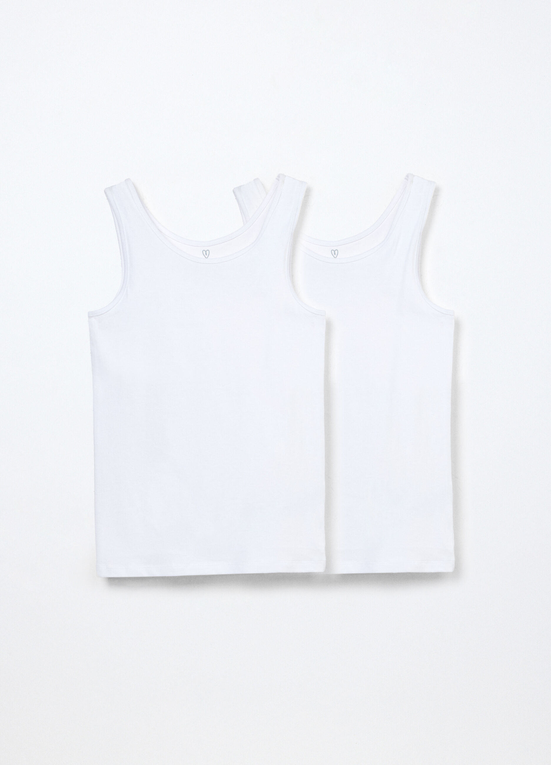 Pack 2 canotte in jersey di cotone stretch ragazza_0