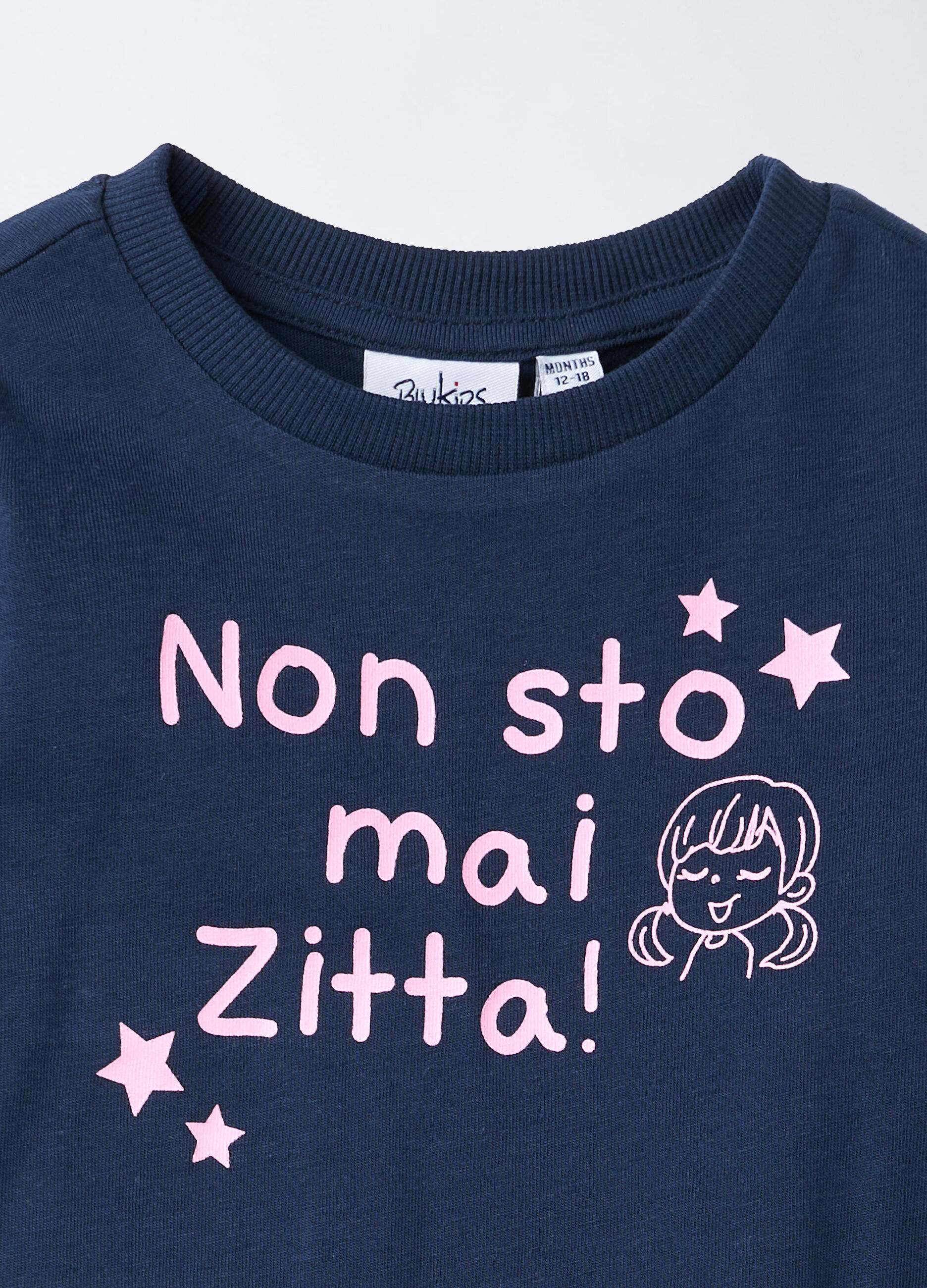 T-shirt girocollo in jersey di puro cotone bimba_2