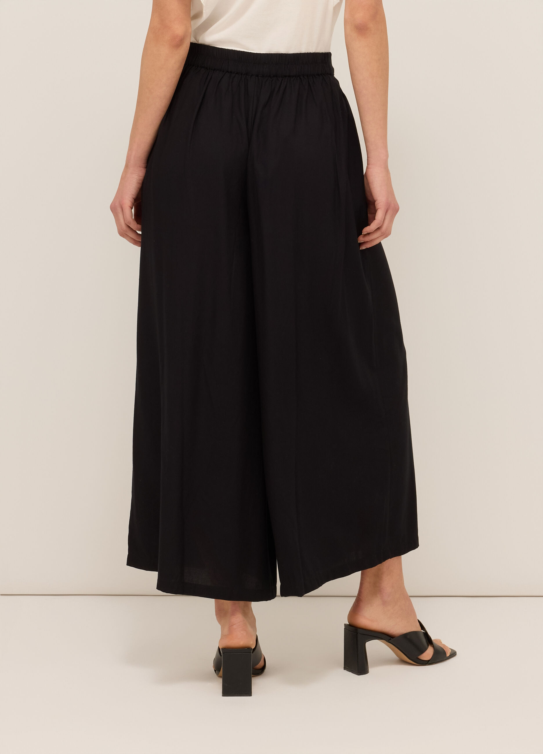 Gonna pantalone in pura viscosa donna_1